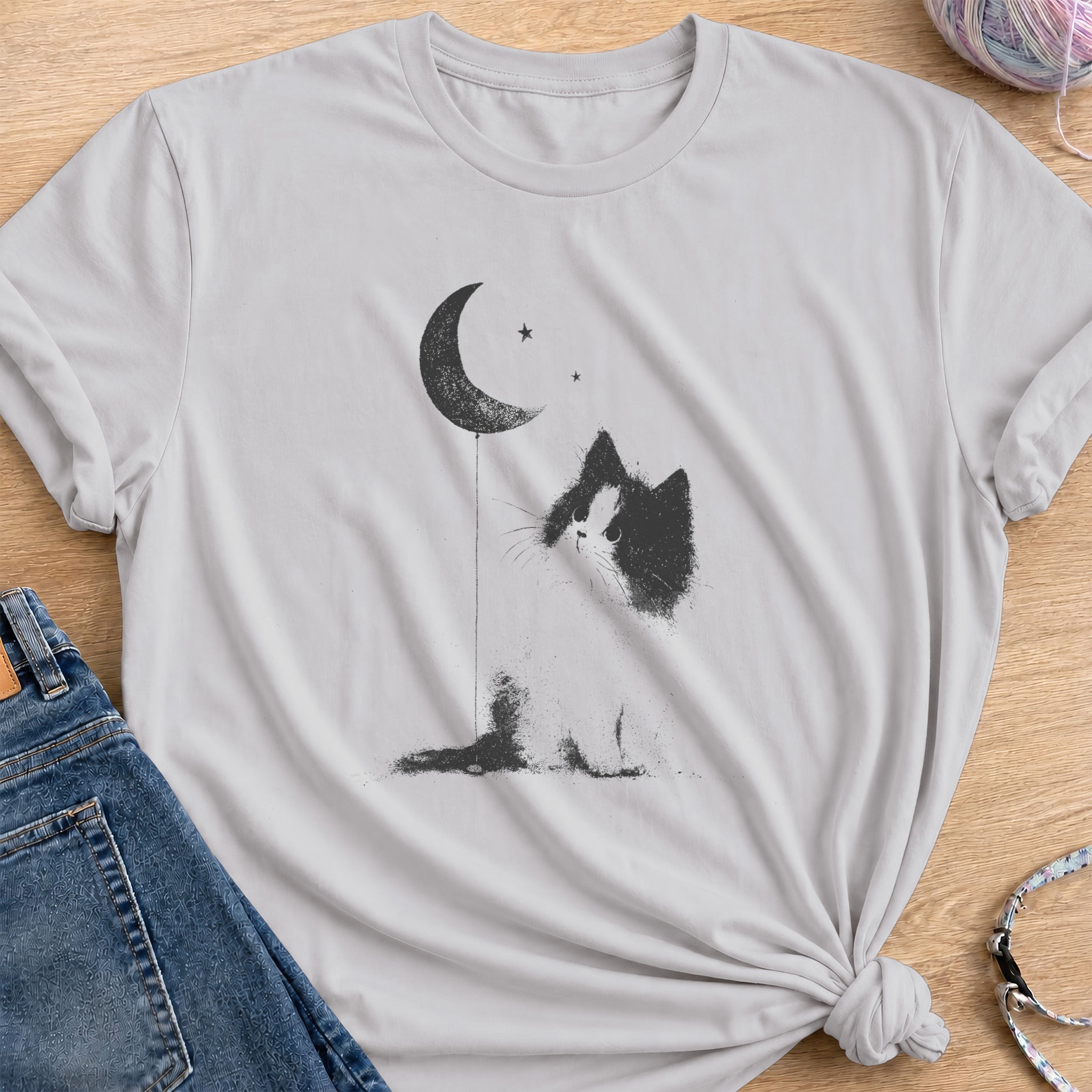 Moon Balloon T-Shirt — Ice Grey