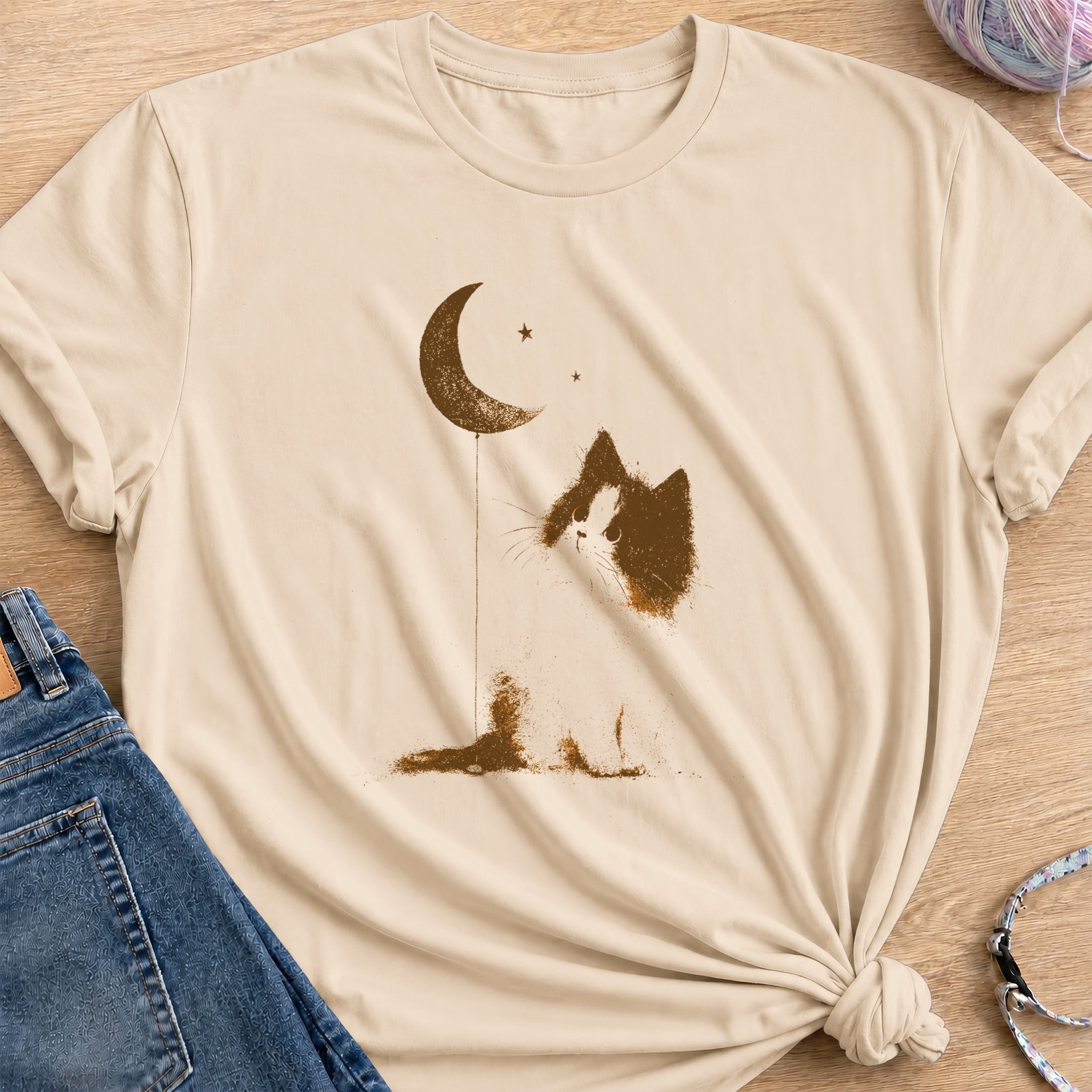 Moon Balloon T-Shirt — Sand