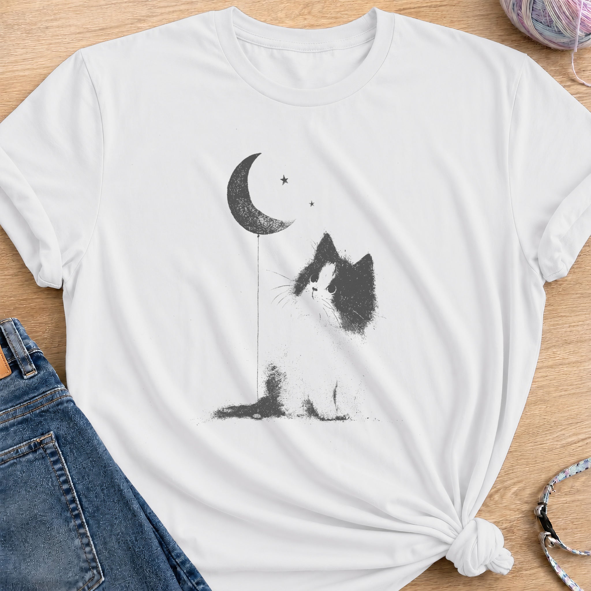 Moon Balloon T-Shirt — White