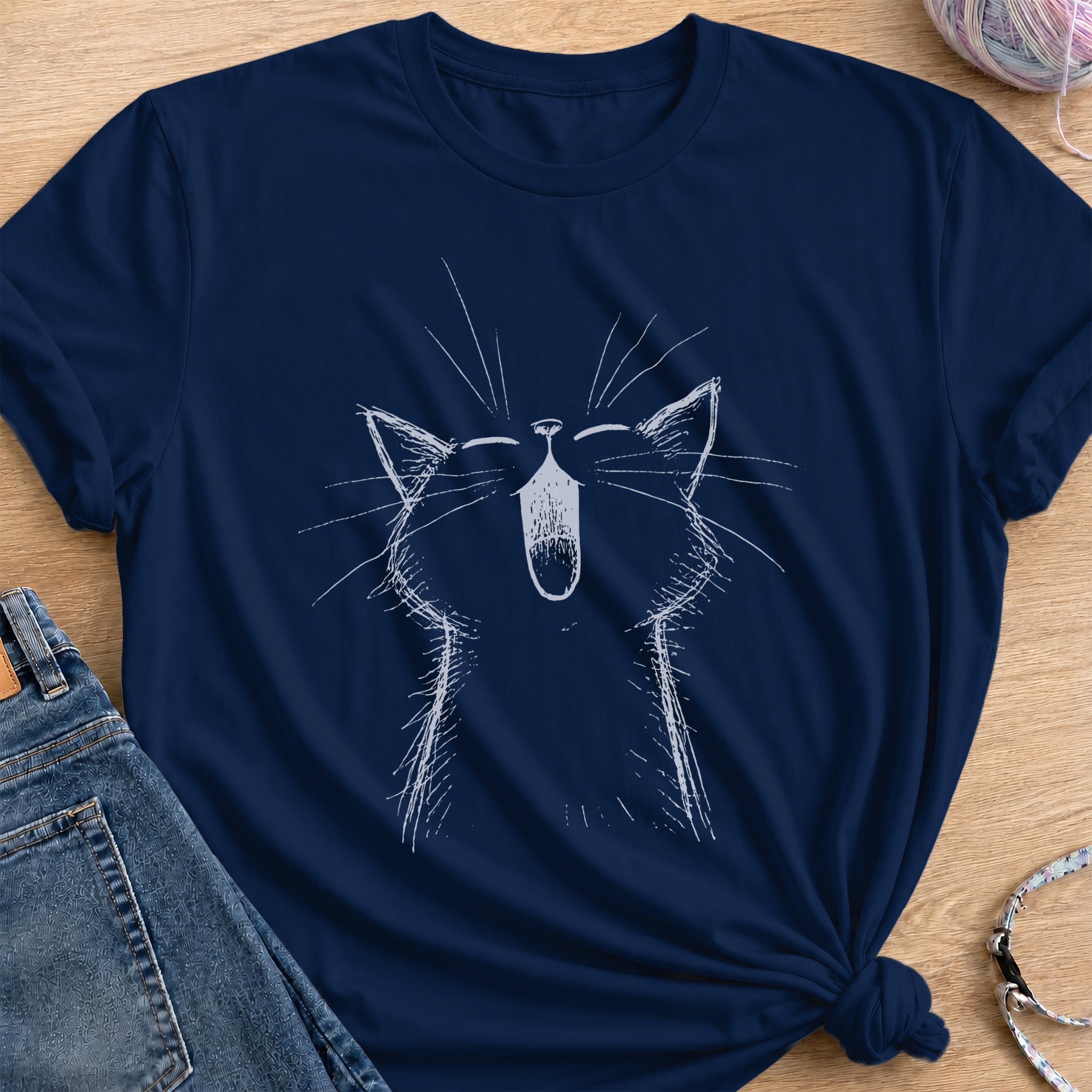 Big Meow T-Shirt — Navy