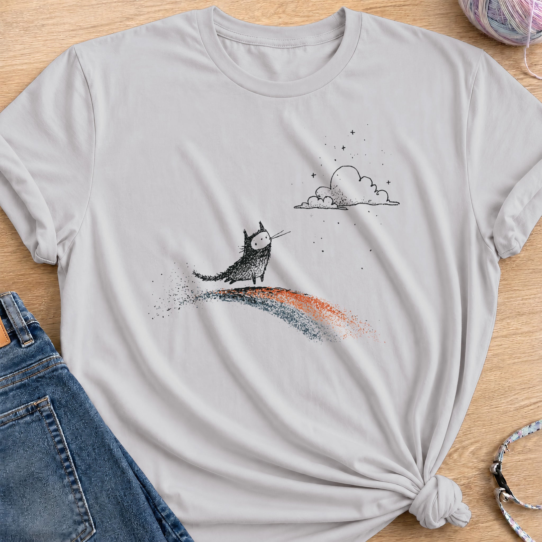 Rainbow Trail T-Shirt — Ice Grey