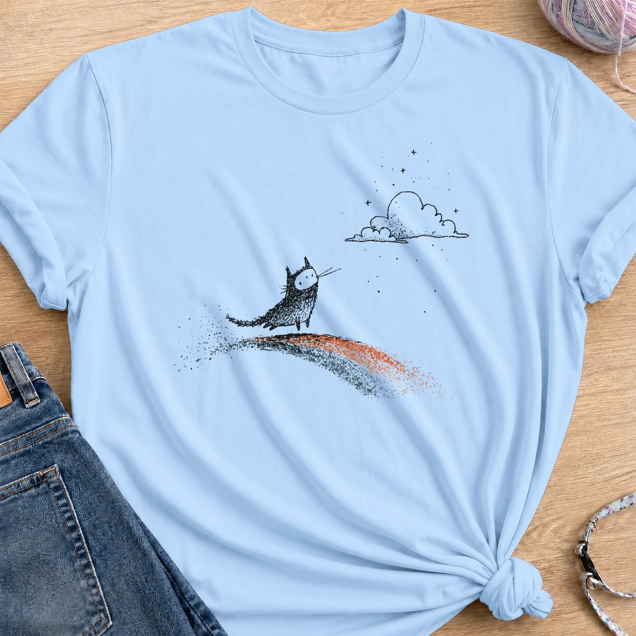 Rainbow Trail T-Shirt — Light Blue