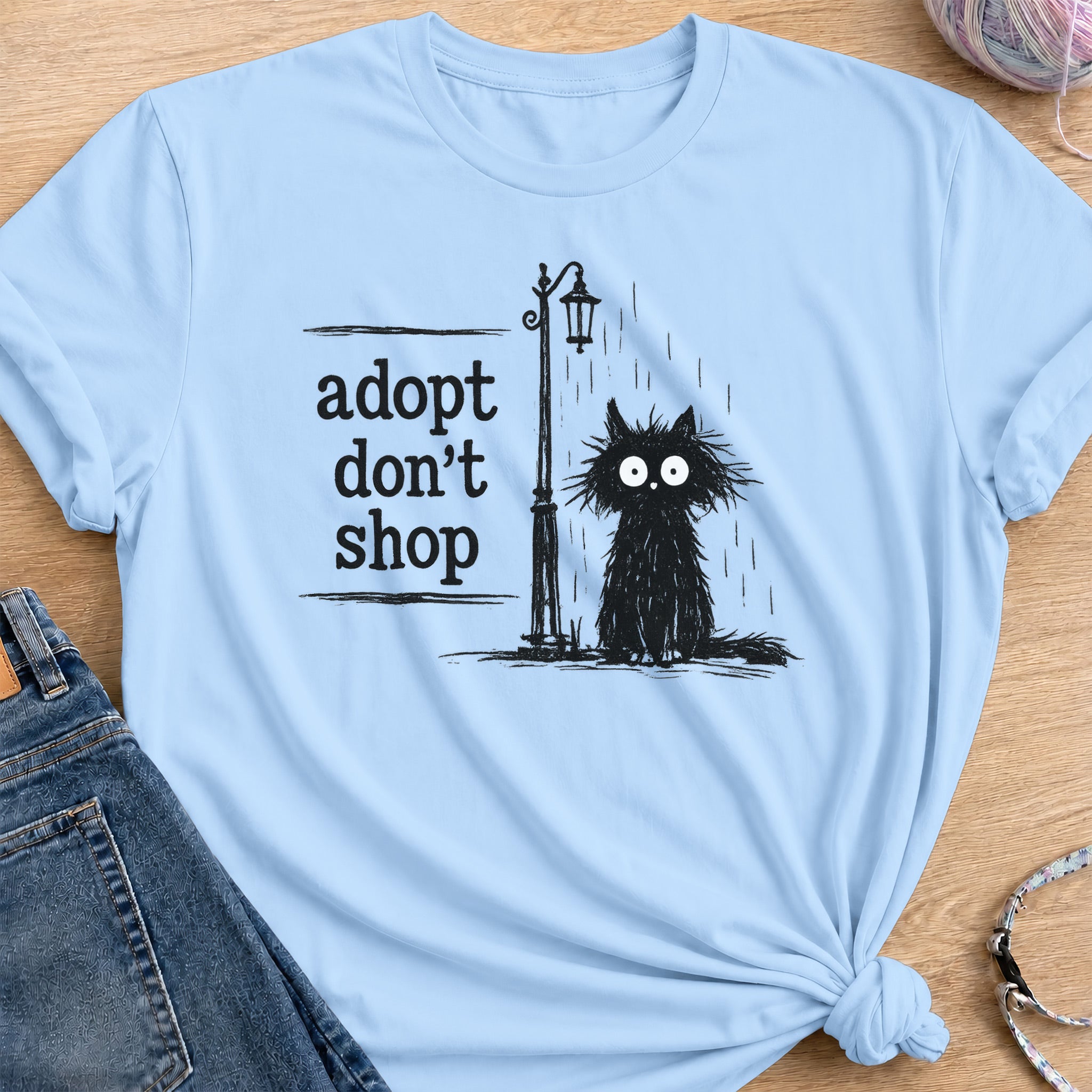Adoption T-Shirt — Light Blue