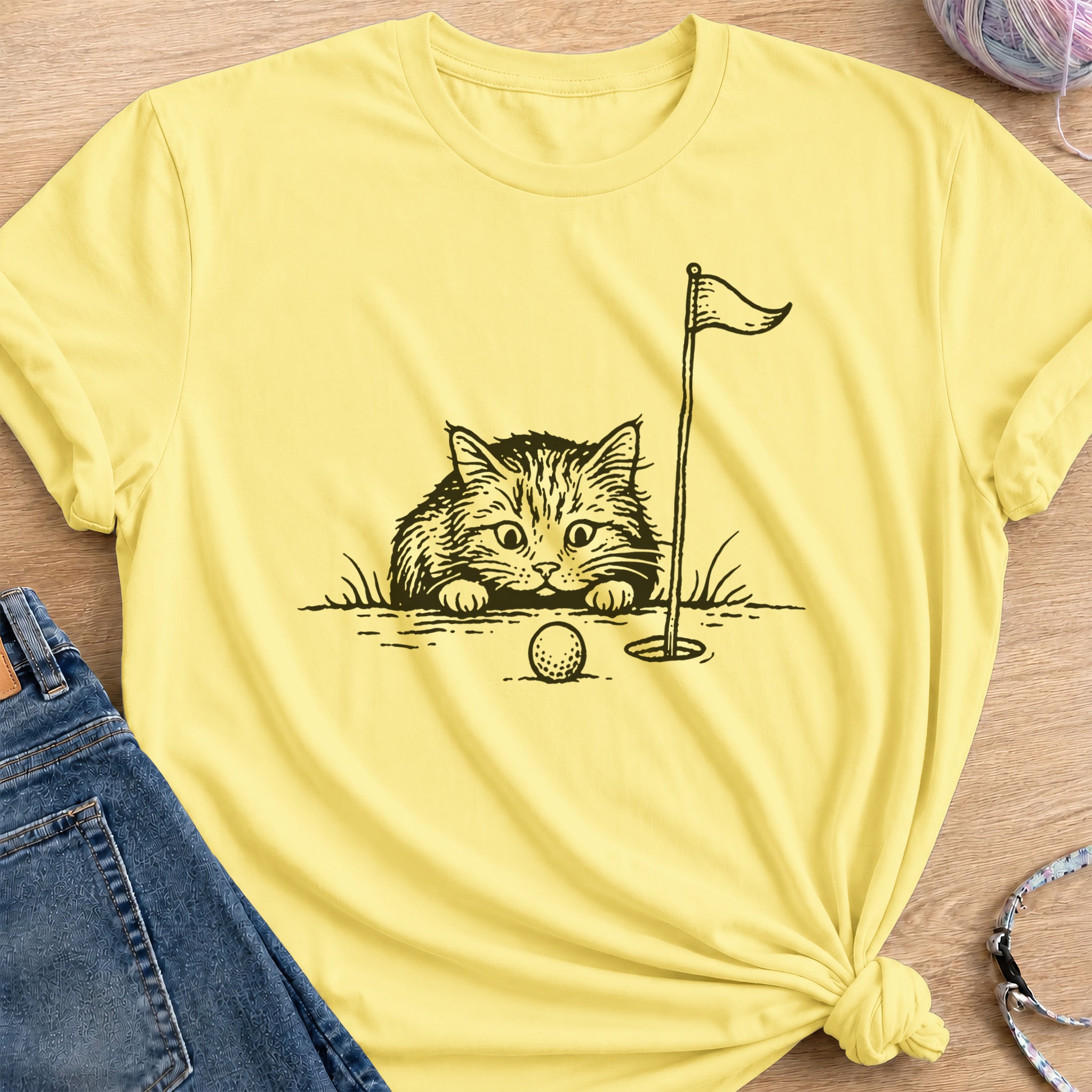 Golf Target T-Shir — Cornsilk