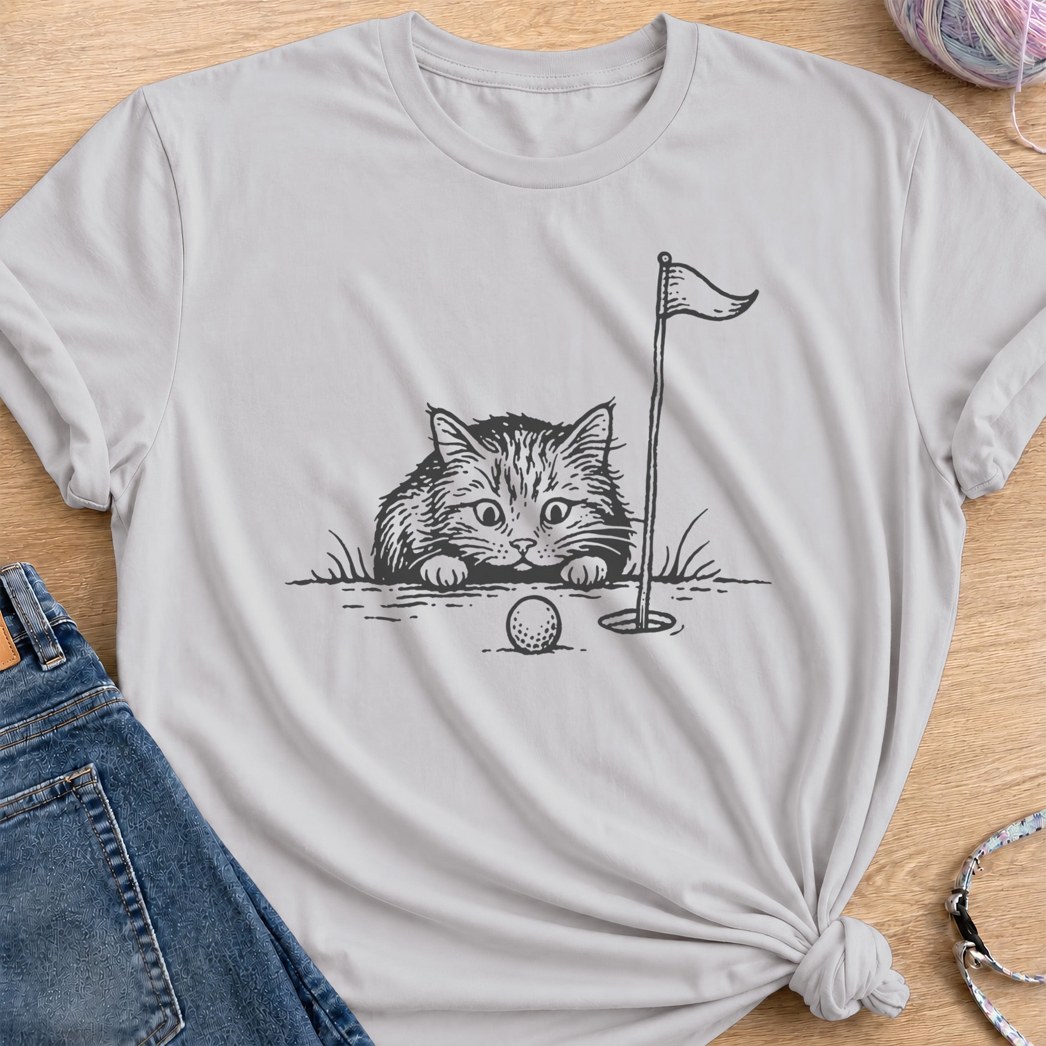 Golf Target T-Shir — Ice Grey