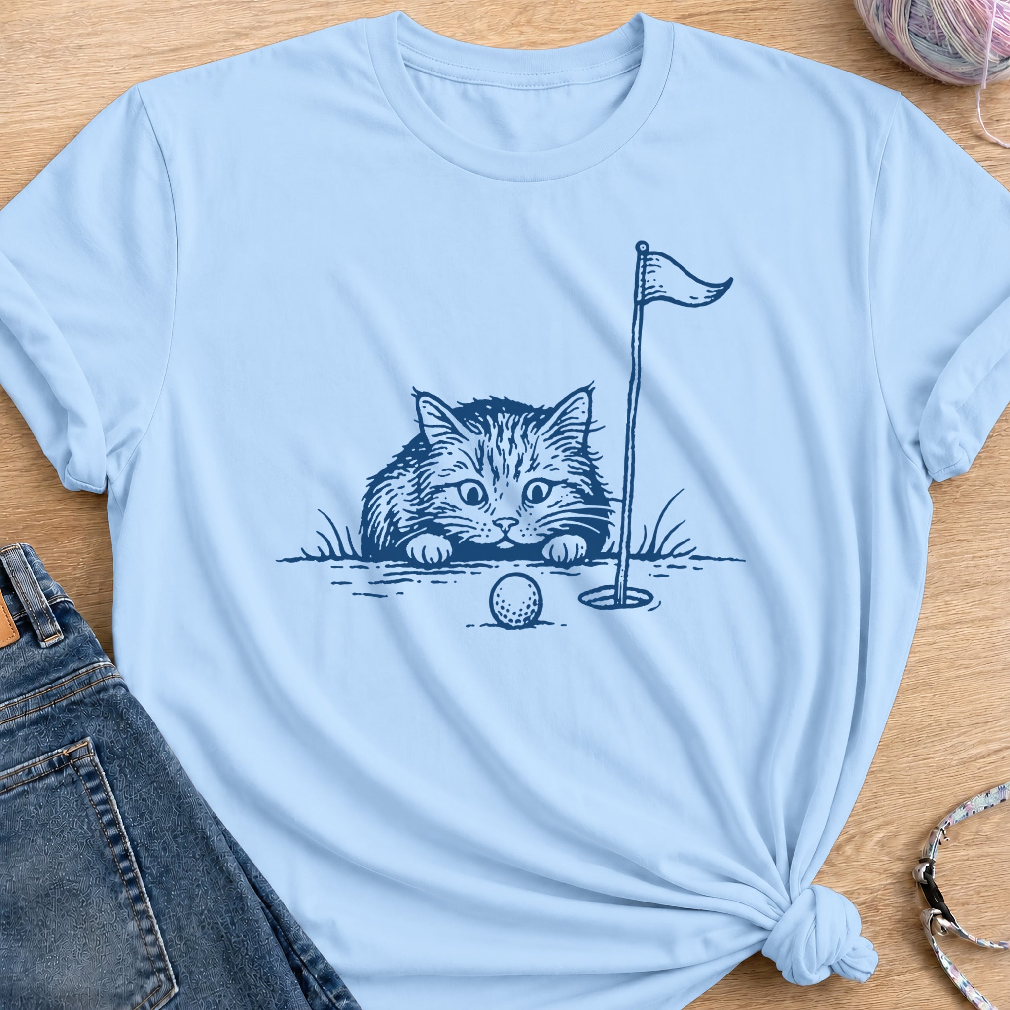 Golf Target T-Shir — Light Blue