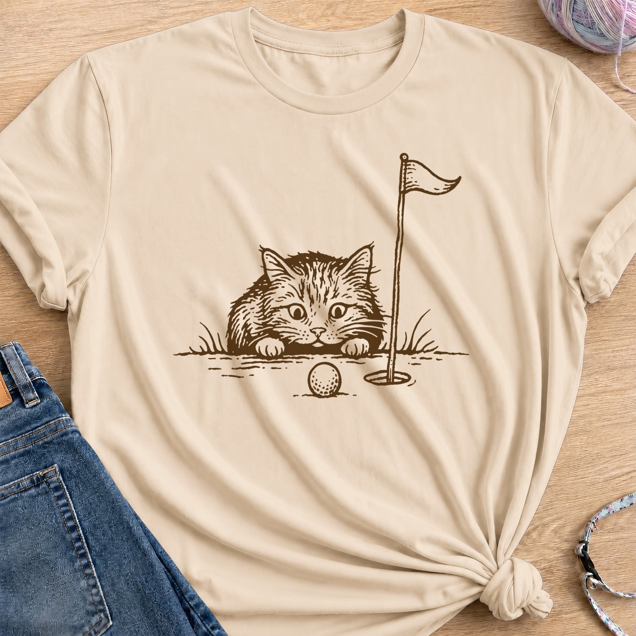 Golf Target T-Shir — Sand