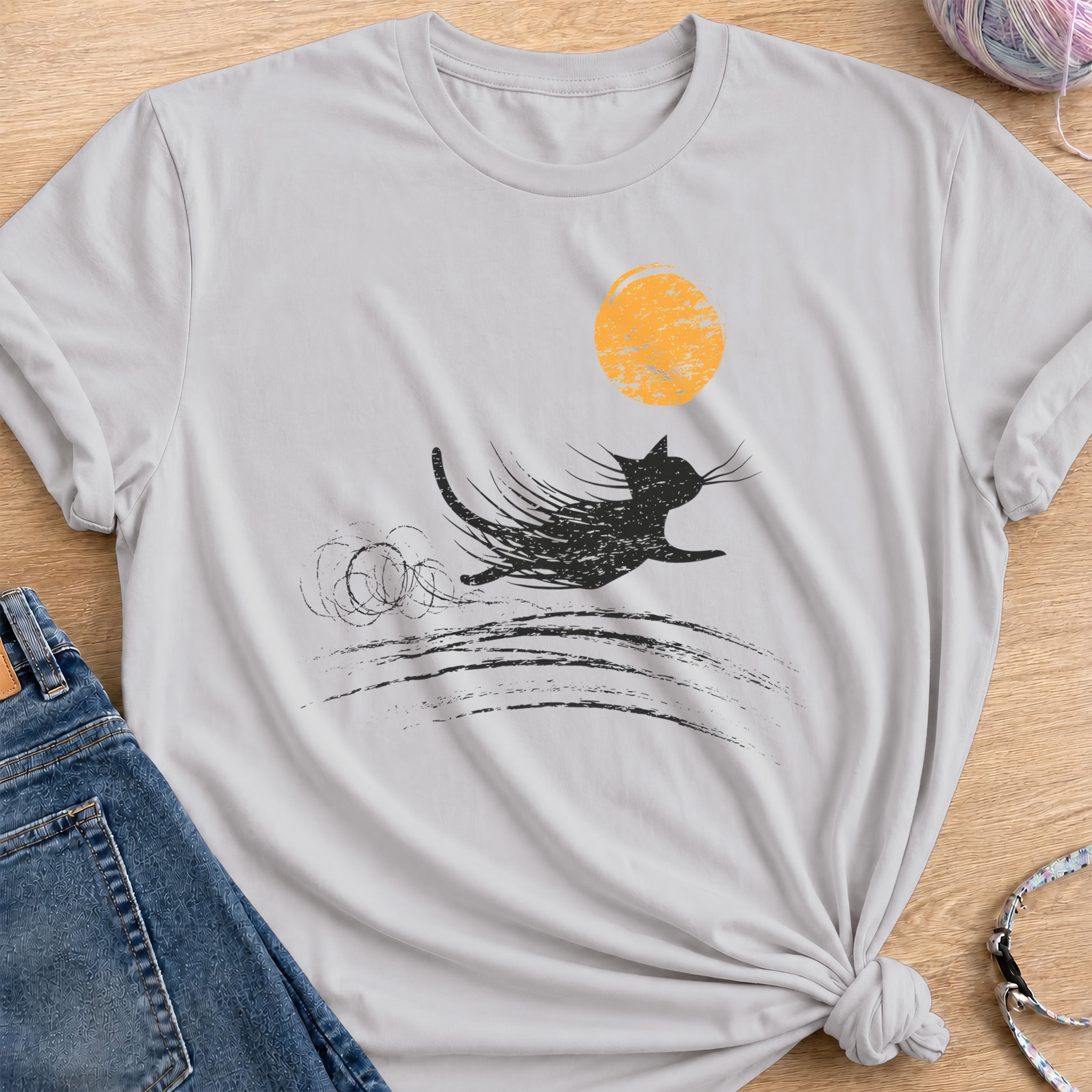 Night Time Race T-Shirt — Ice Grey