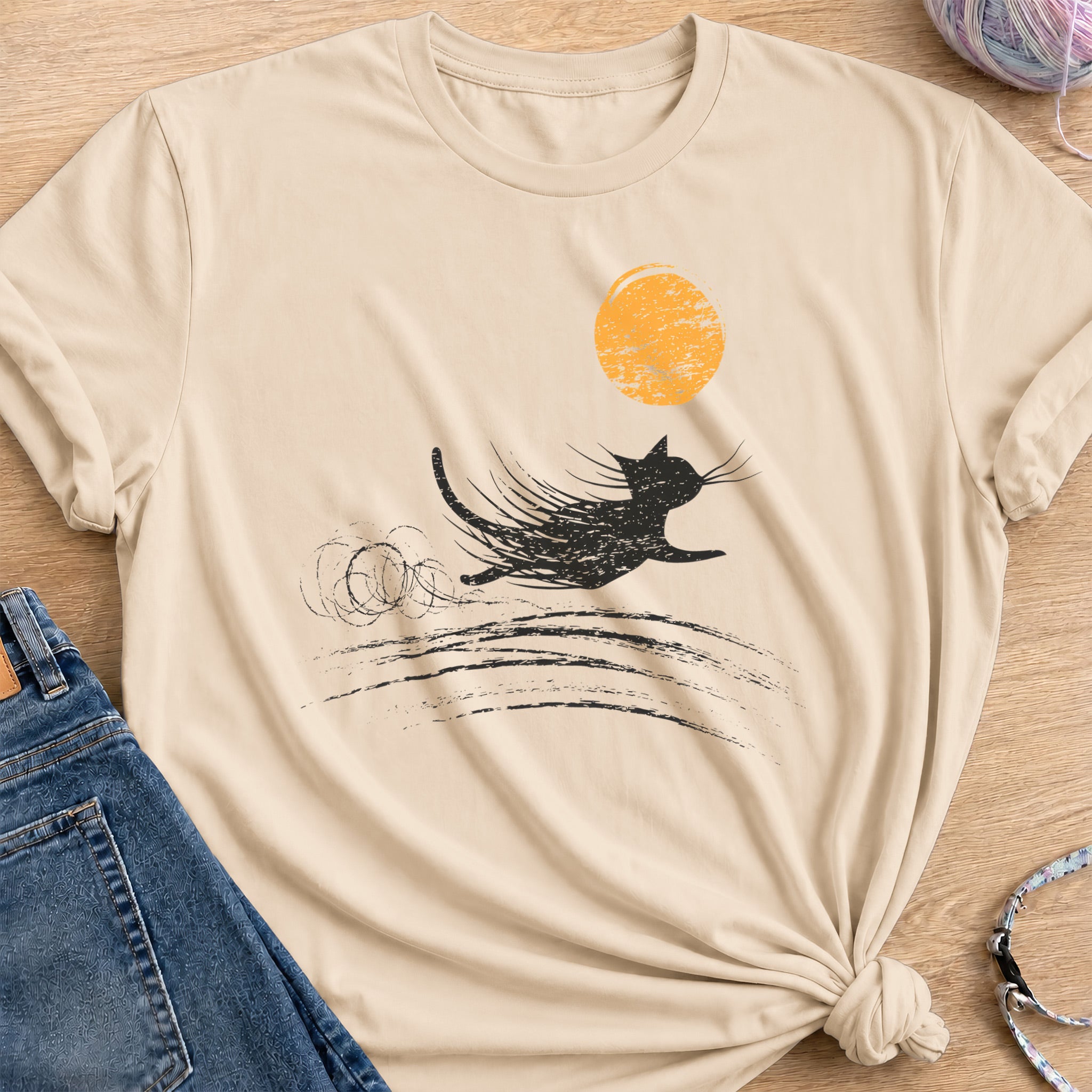 Night Time Race T-Shirt — Sand