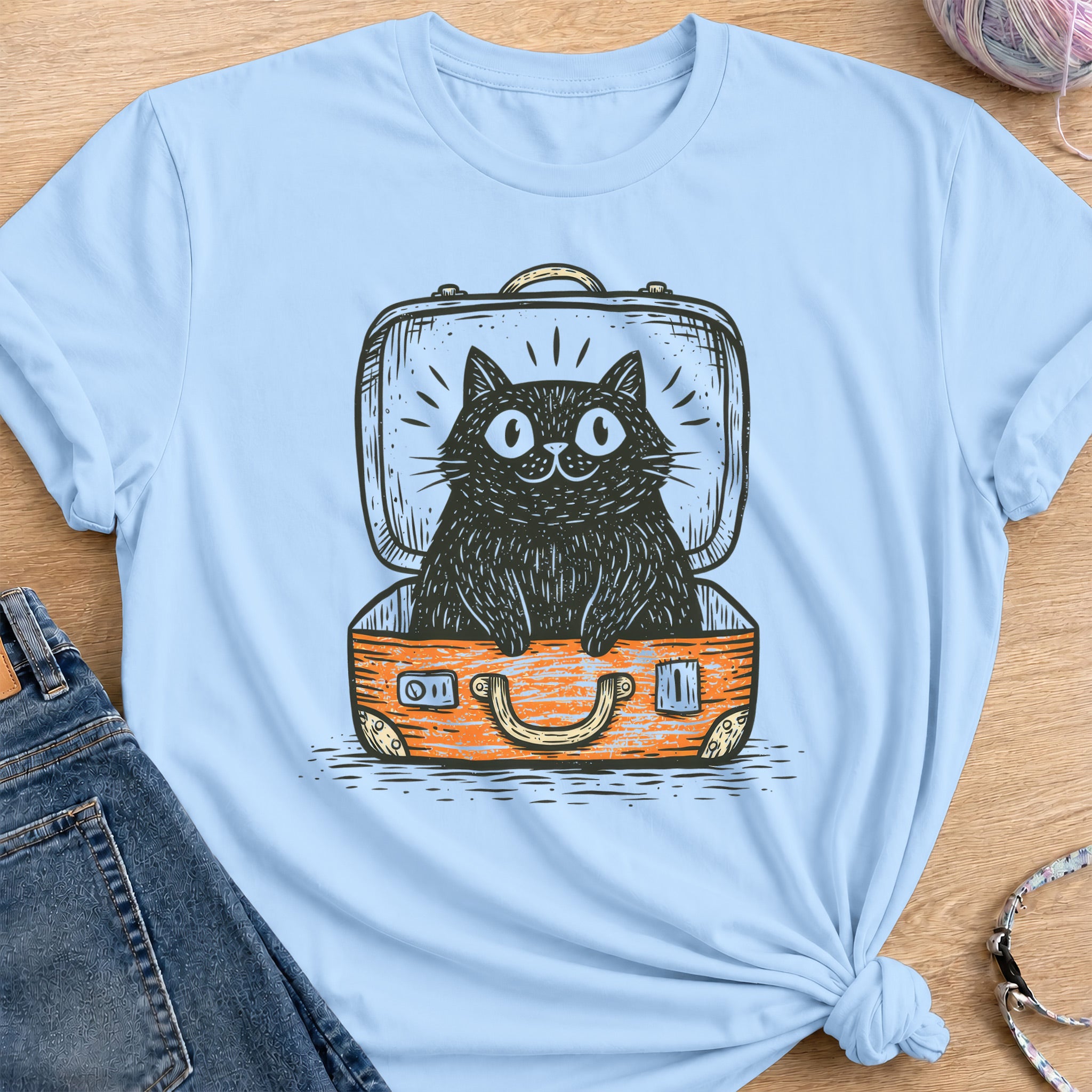 Travel Ready T-Shirt — Light Blue
