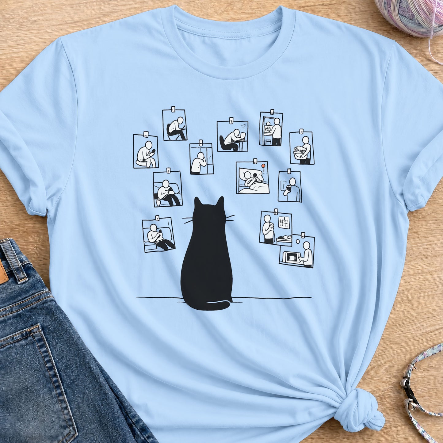 Quietly Judging T-Shirt — Light Blue