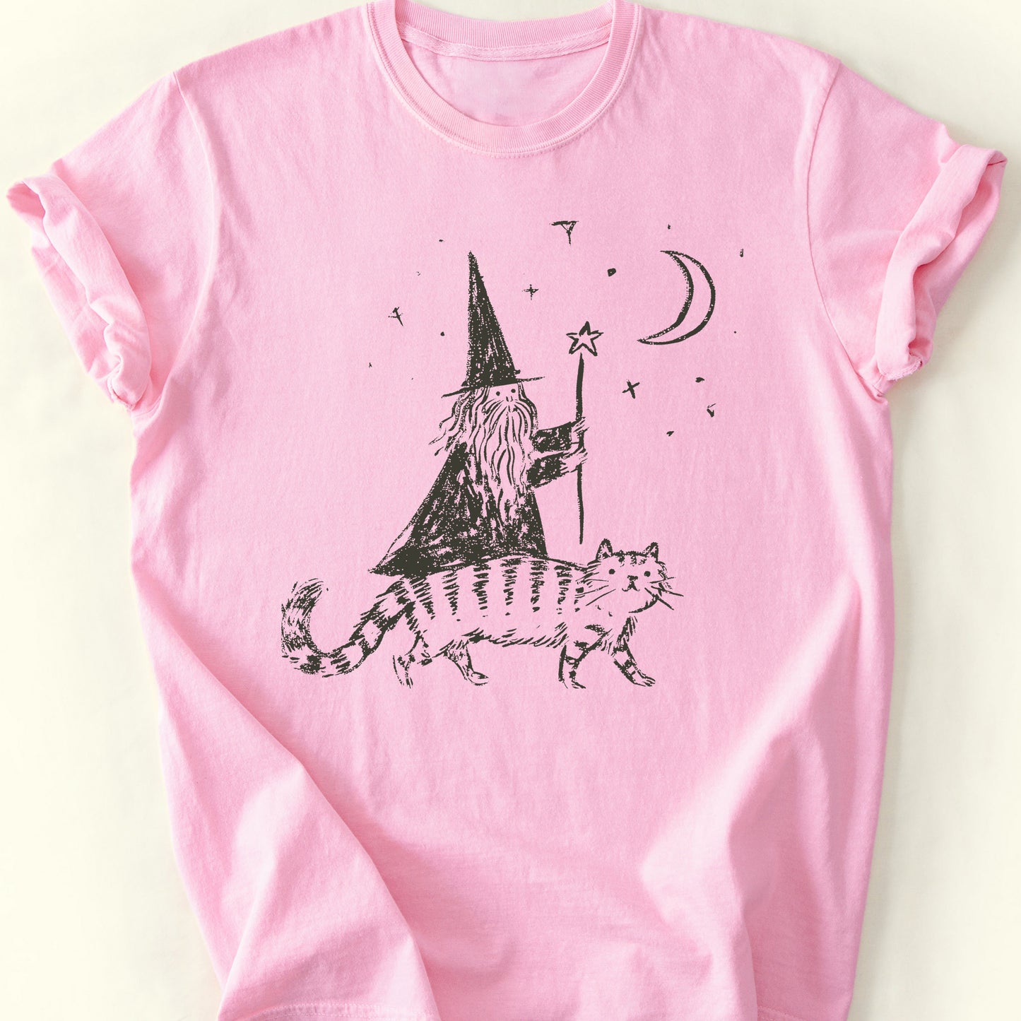 Wizard and Cat T-Shirt — Blossom