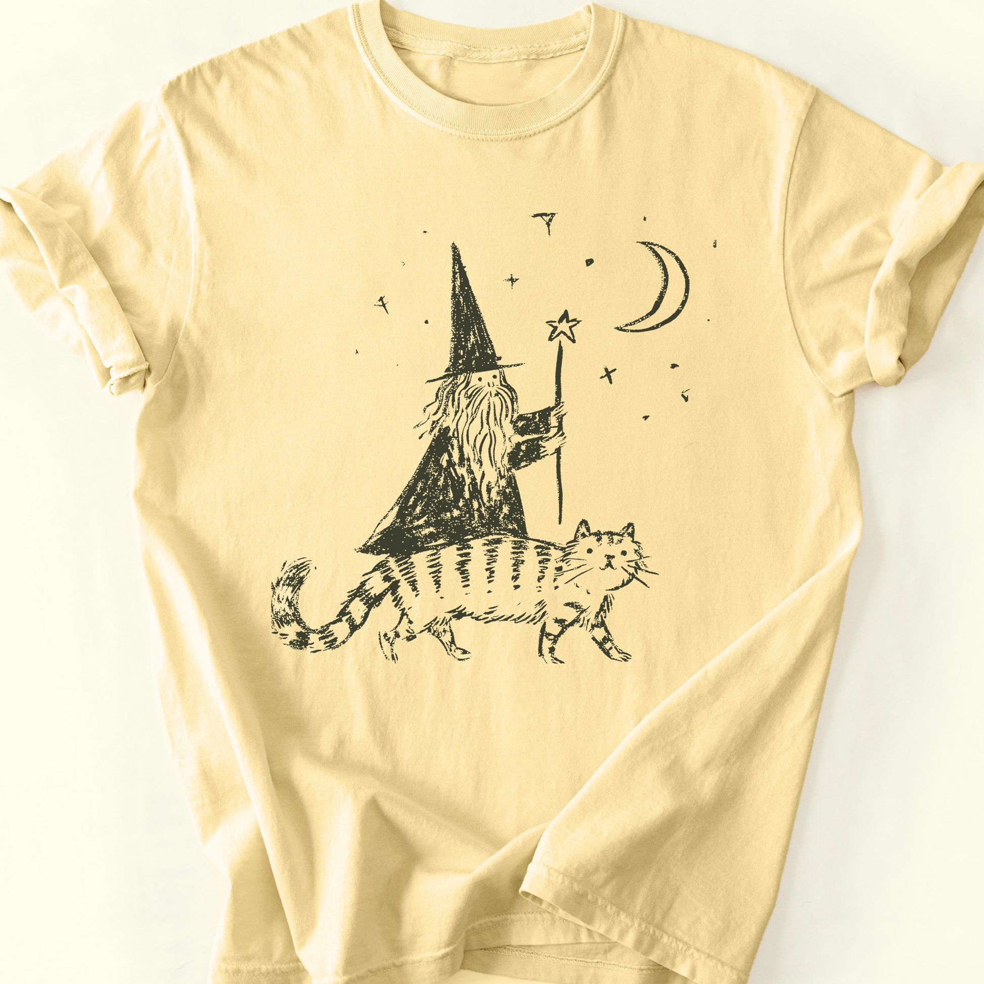 Wizard and Cat T-Shirt — Butter
