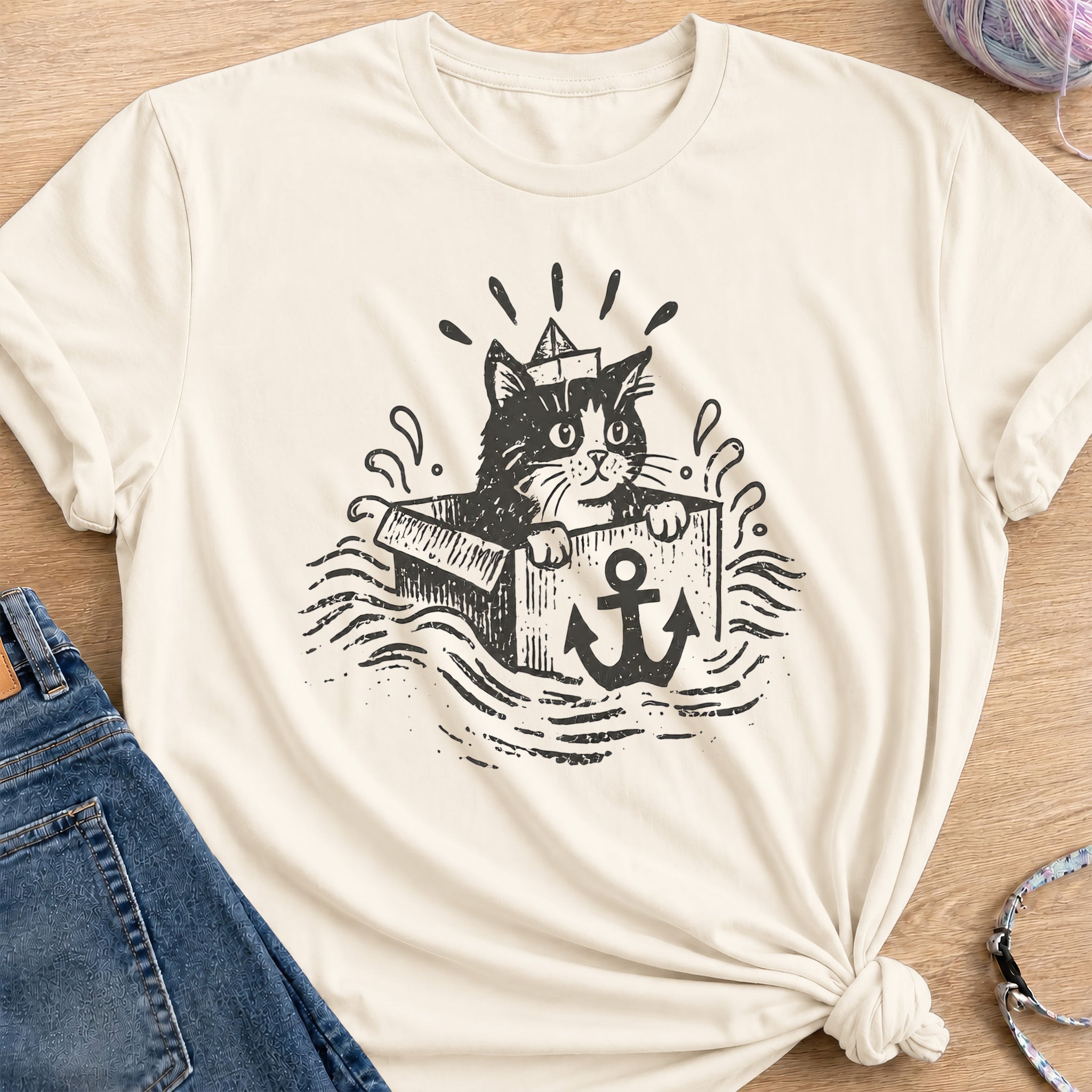 Tiny Sea Captain T-Shirt — Natural