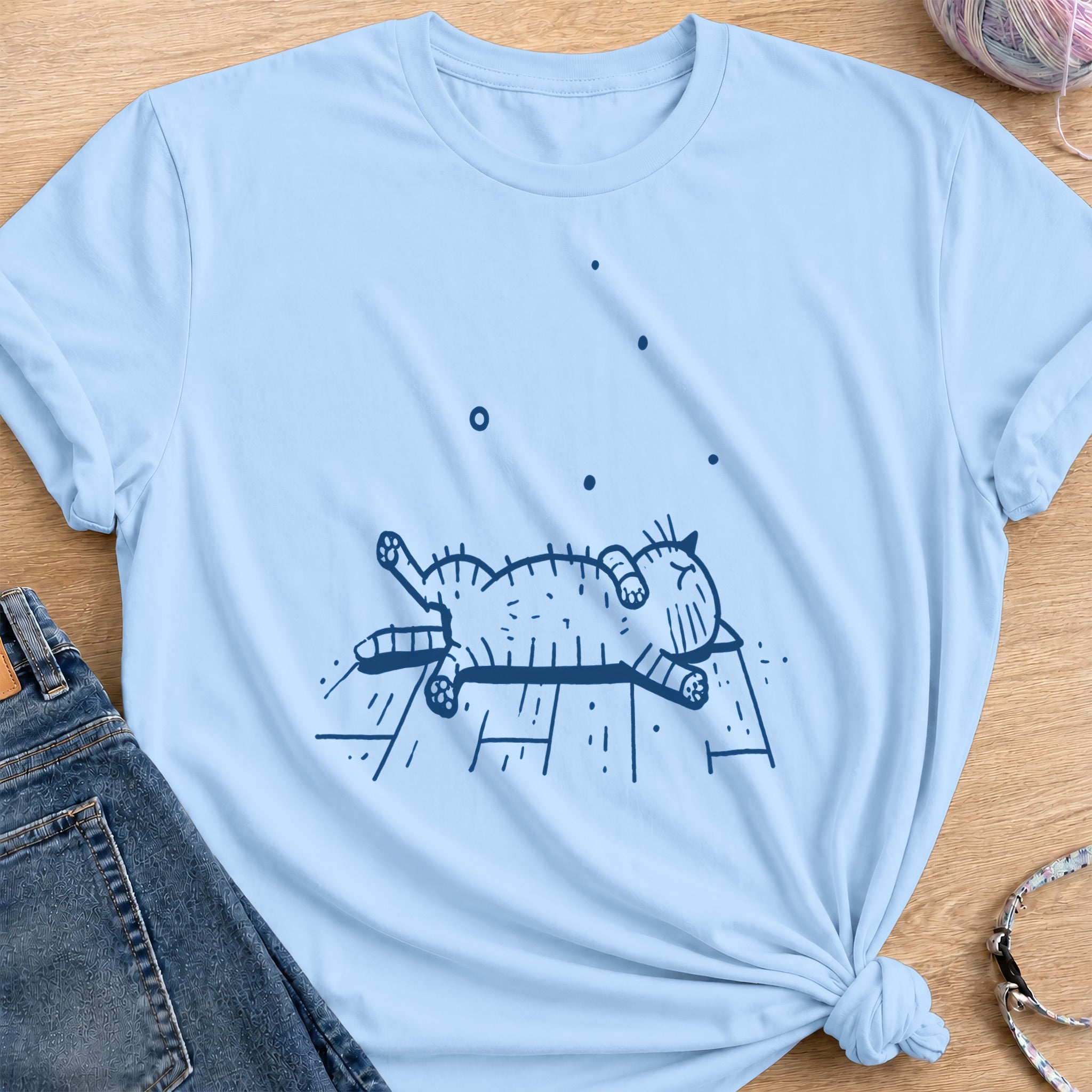 Flat Out T-Shirt — Light Blue