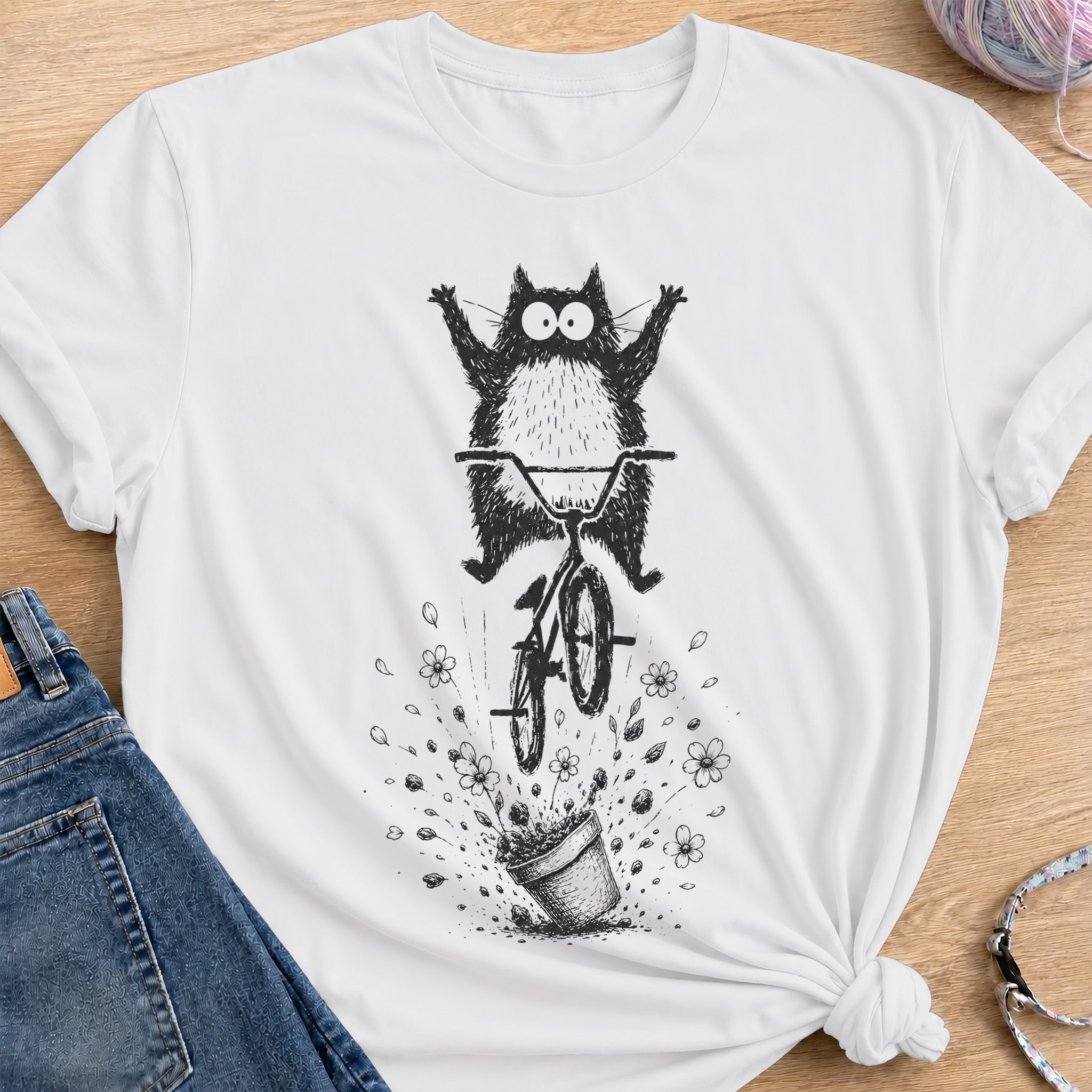 Pedal to Petal T-Shirt — White
