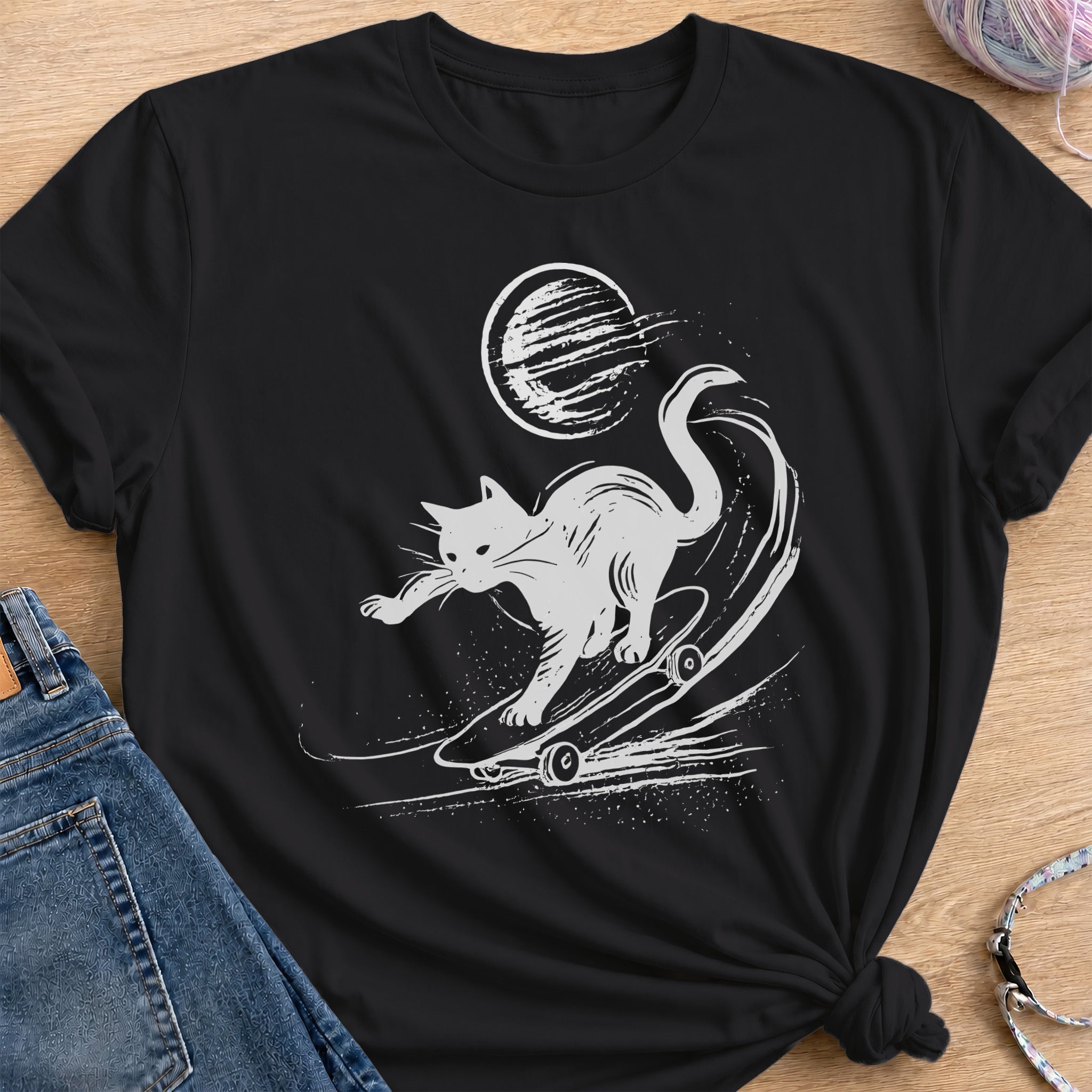 Whisker Wheels T-Shirt — Black