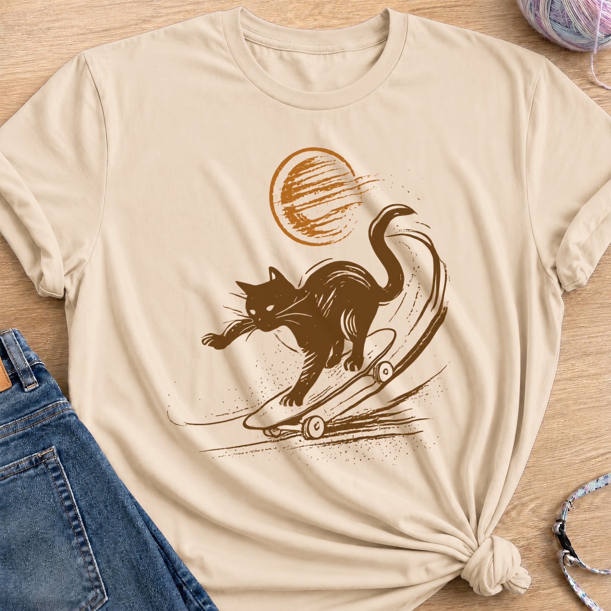 Whisker Wheels T-Shirt — Sand