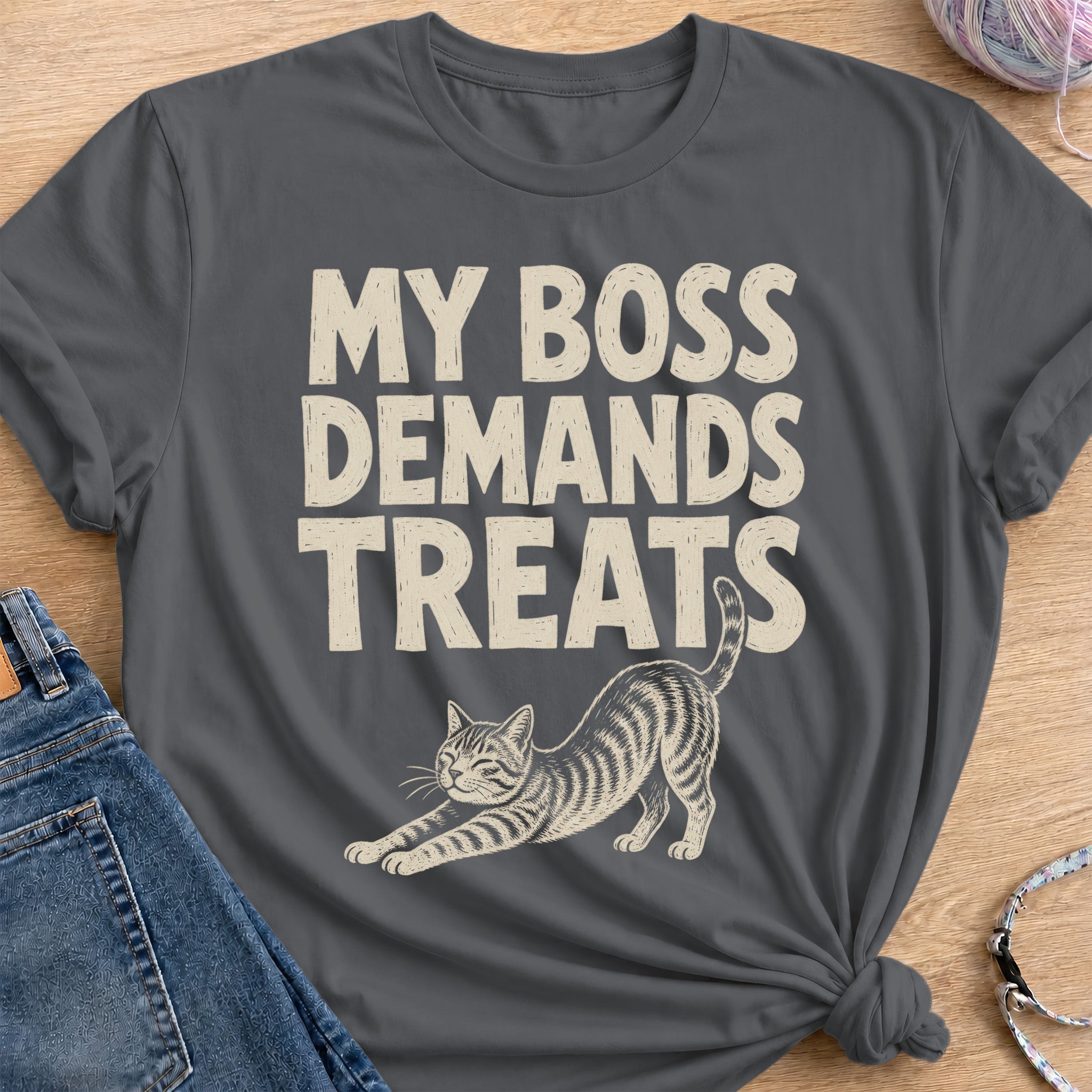 Treat Boss T-Shirt — Charcoal