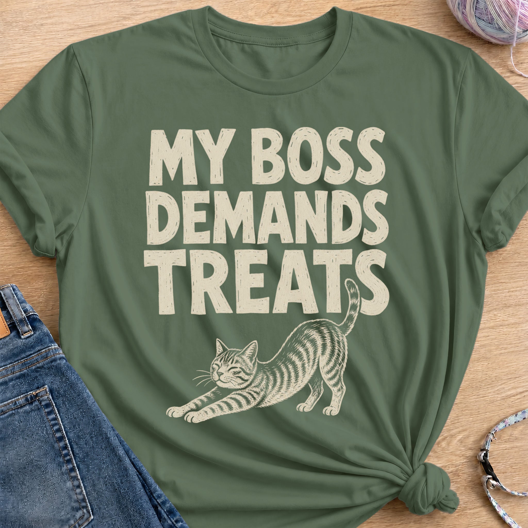 Treat Boss T-Shirt — Military Green