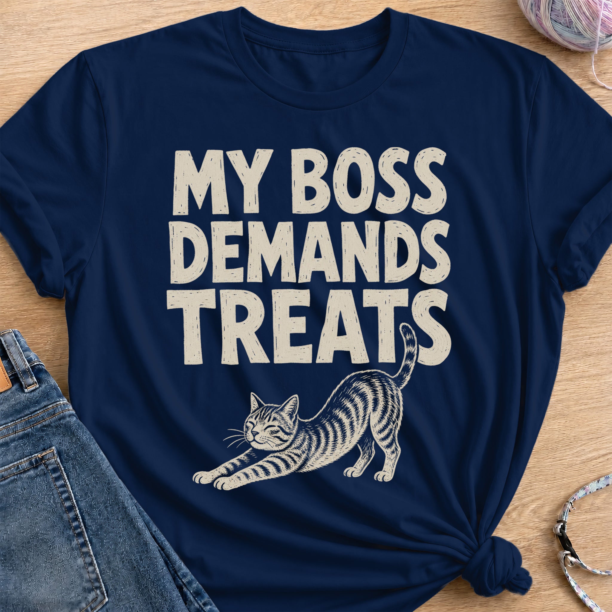Treat Boss T-Shirt — Navy