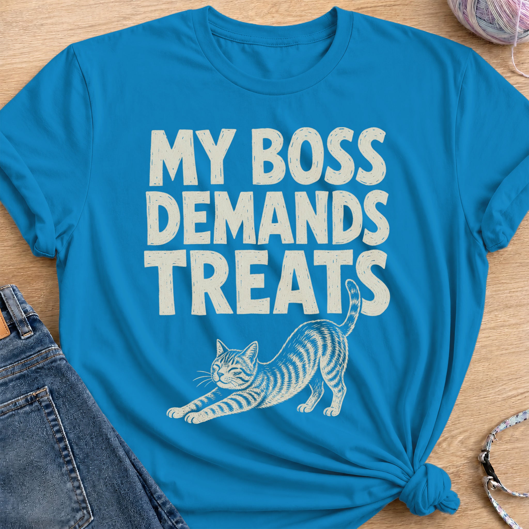 Treat Boss T-Shirt — Sapphire