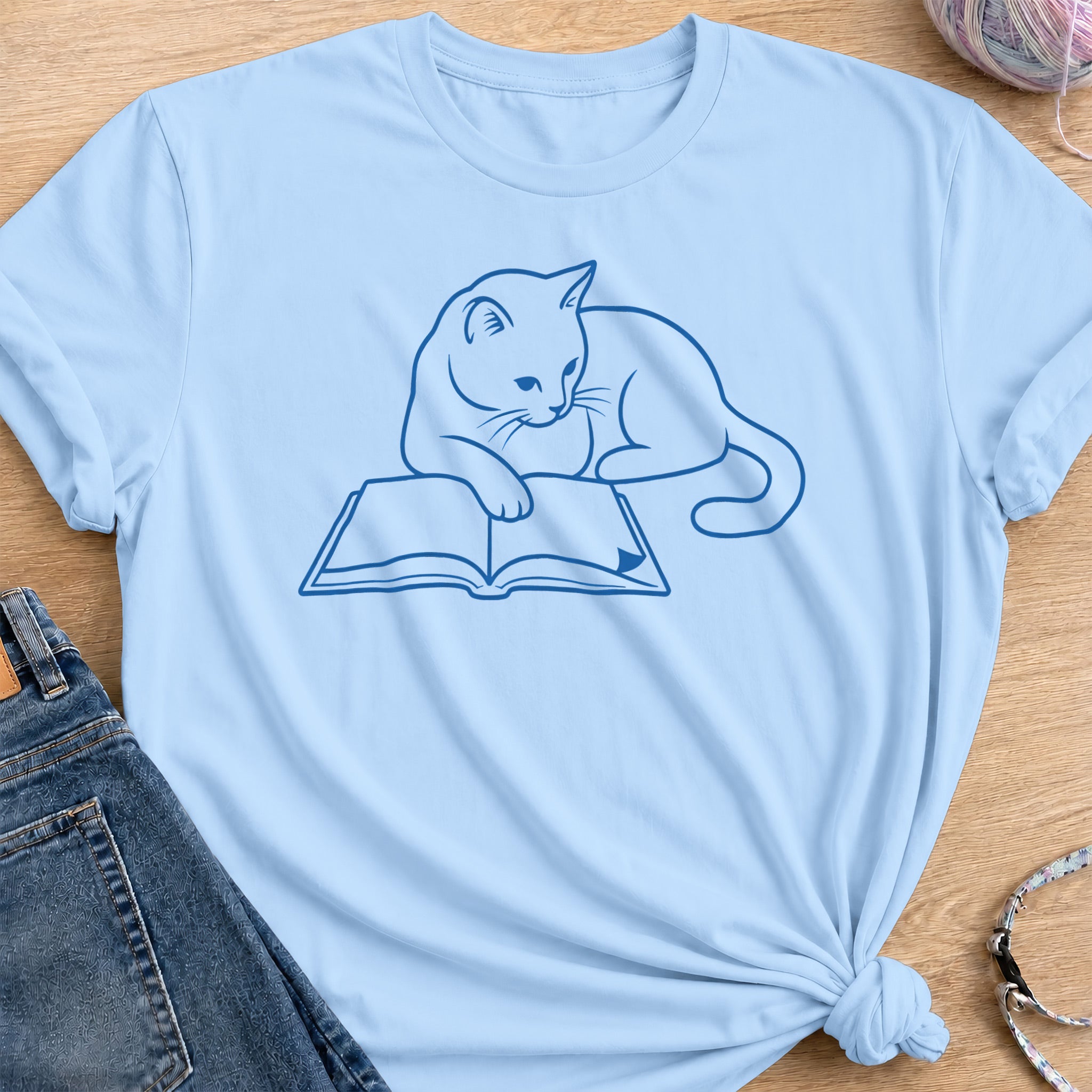 Reader T-Shirt — Light Blue