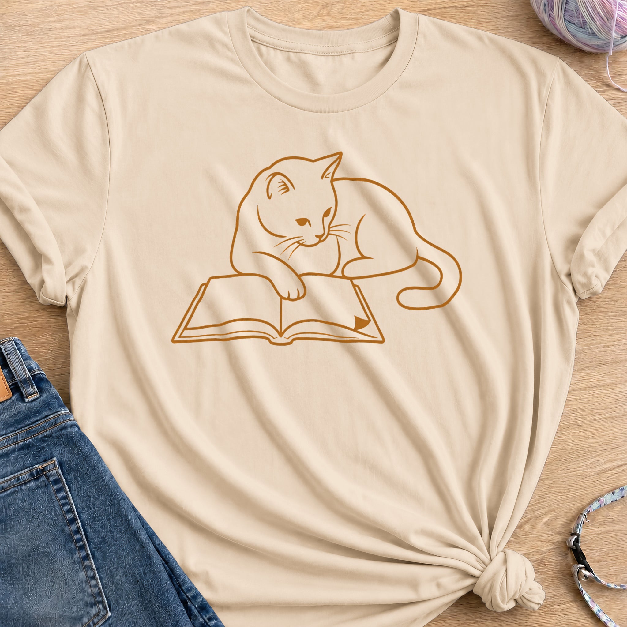 Reader T-Shirt — Sand