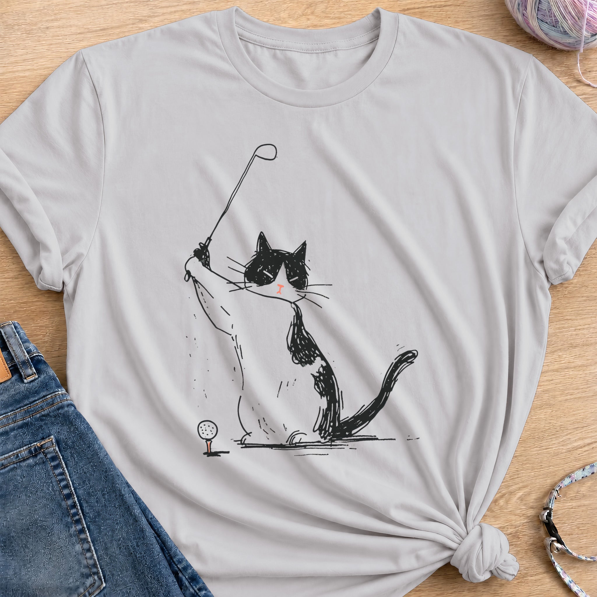 Stylish Swing T-Shirt — Ice Grey