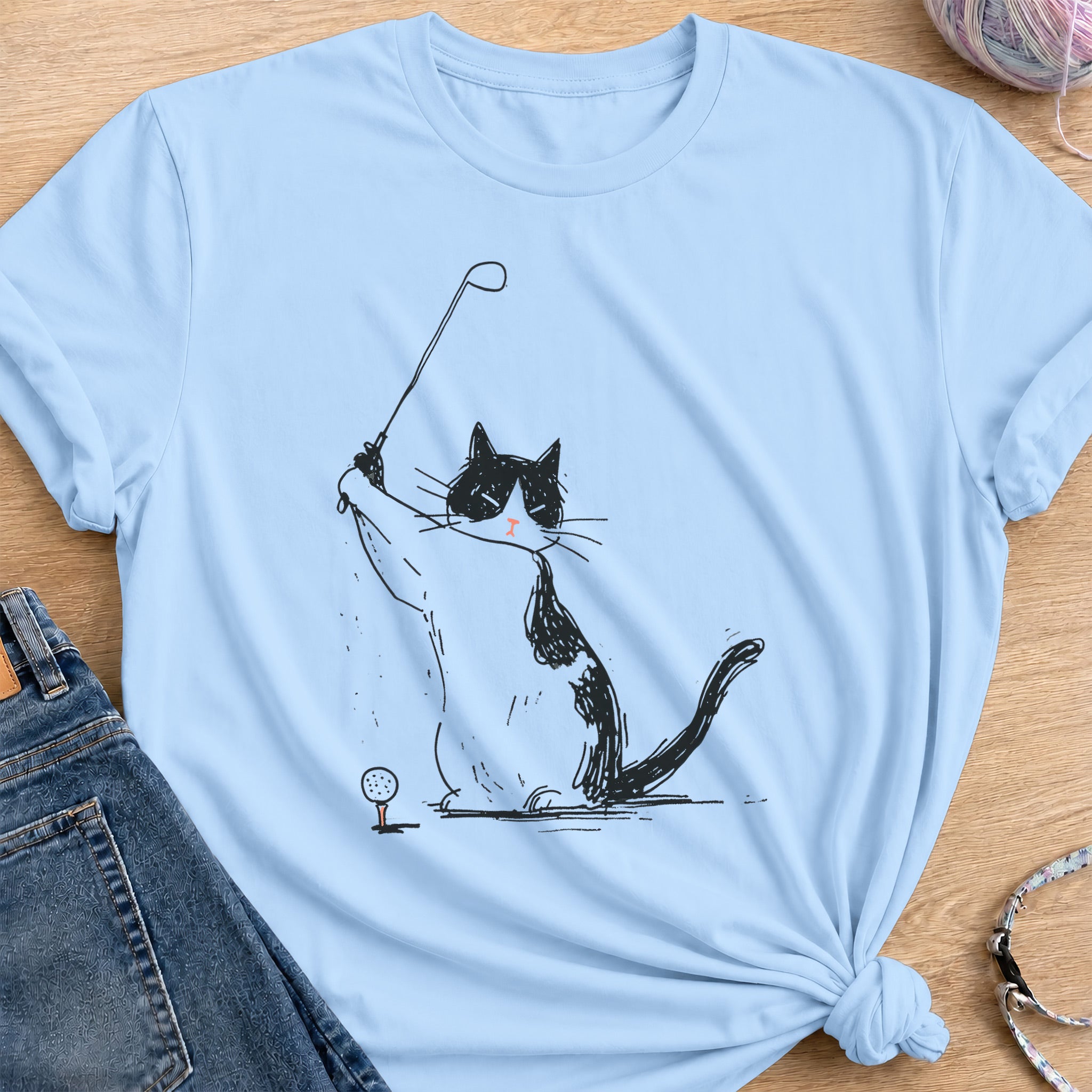Stylish Swing T-Shirt — Light Blue