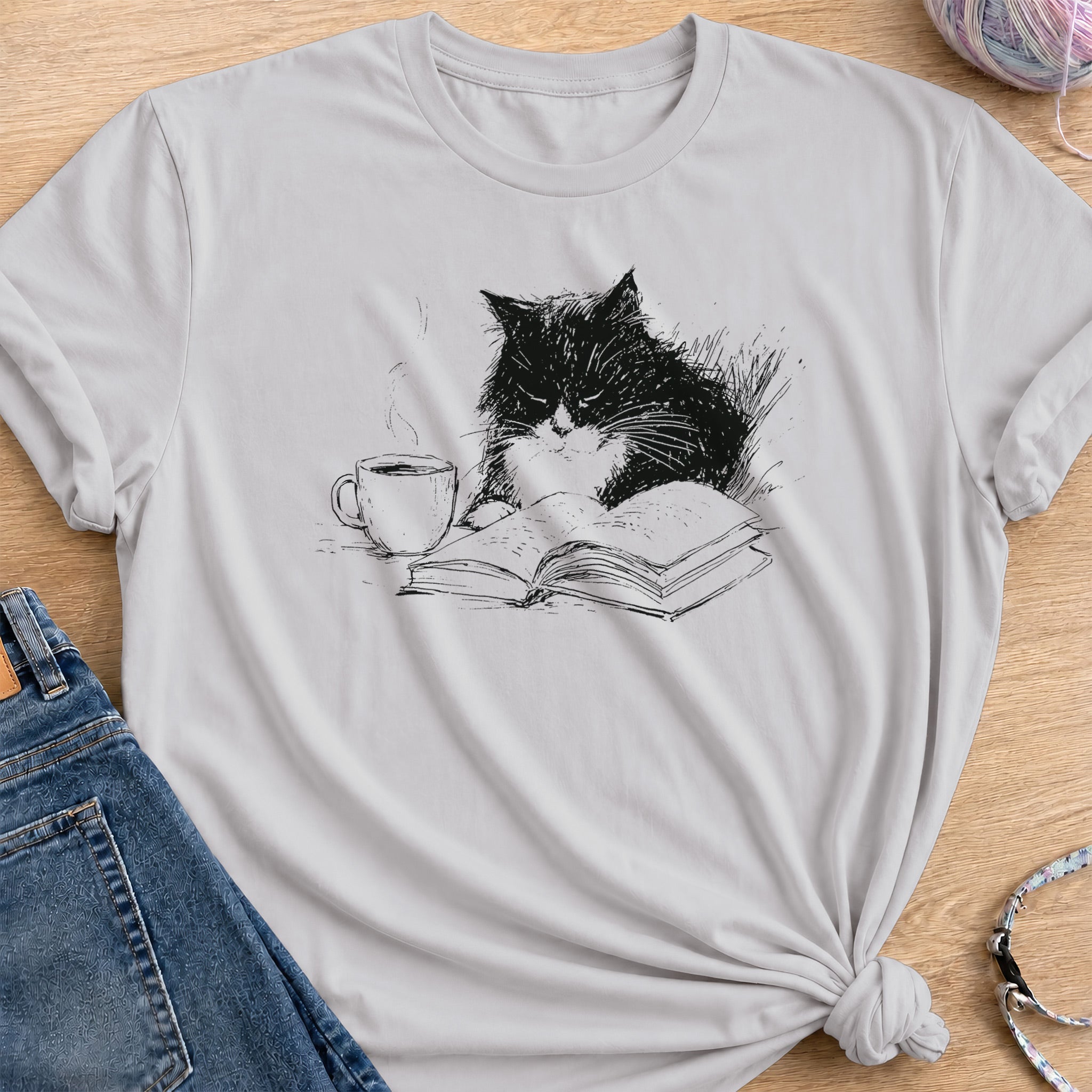 Cozy Morning T-Shirt — Ice Grey