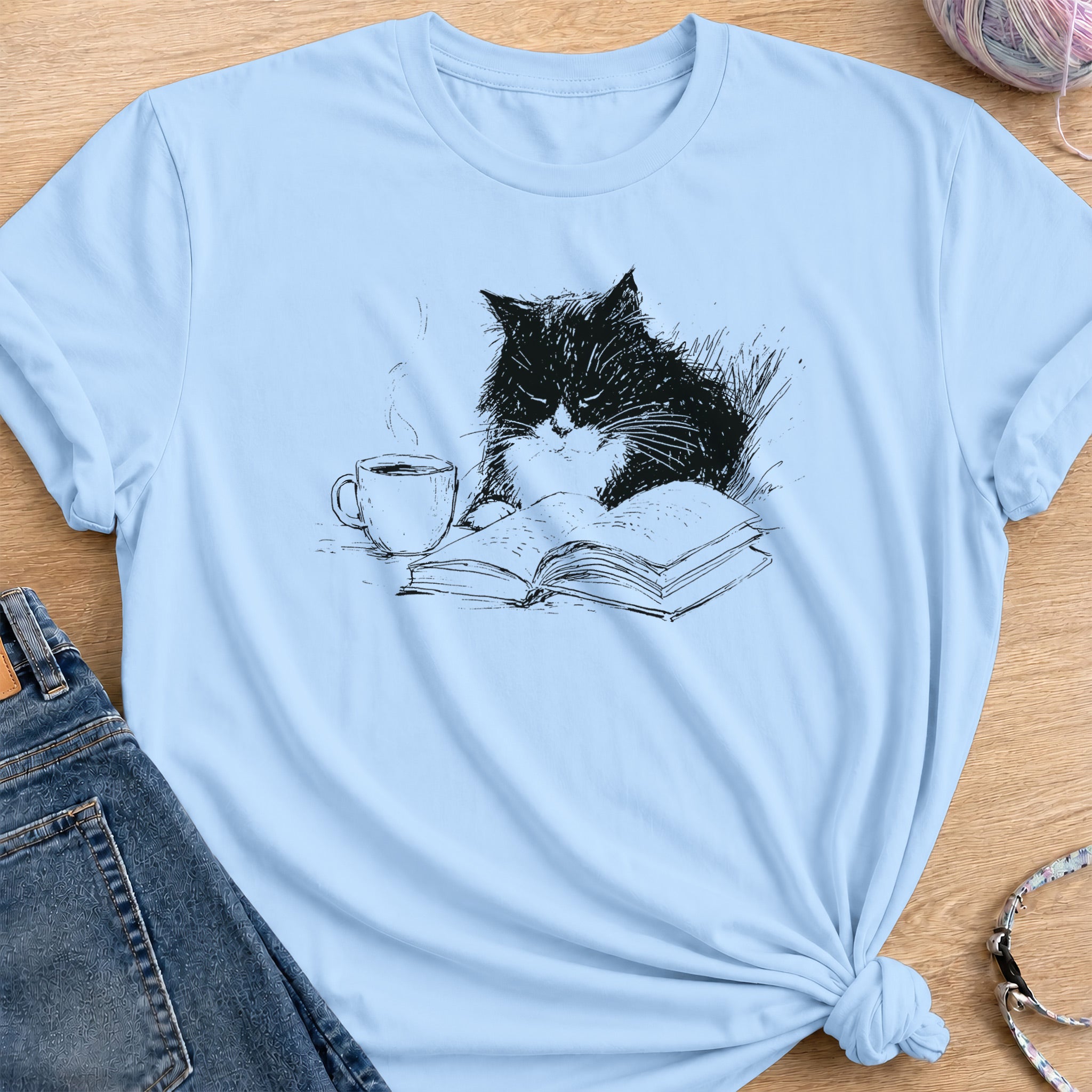 Cozy Morning T-Shirt — Light Blue