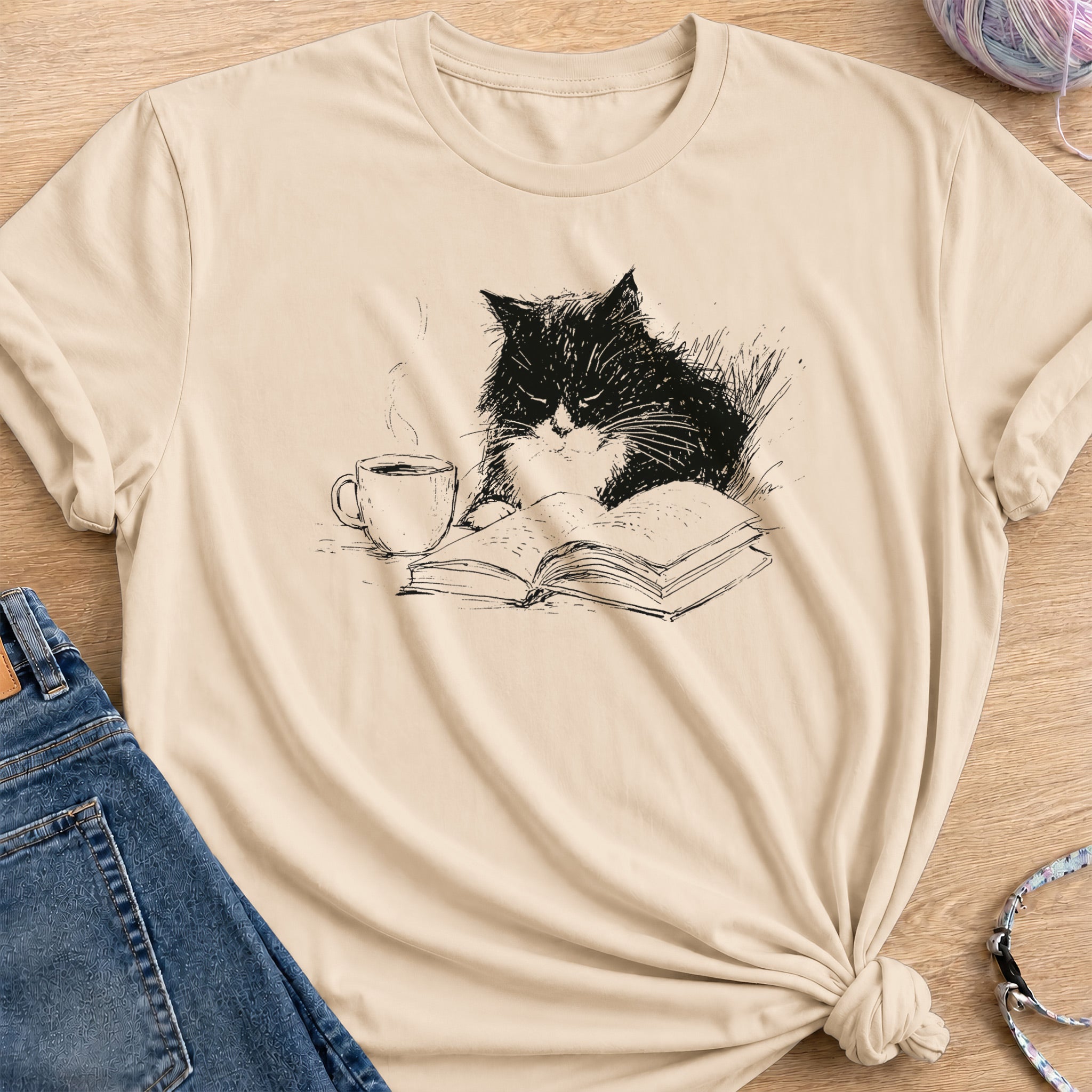 Cozy Morning T-Shirt — Sand