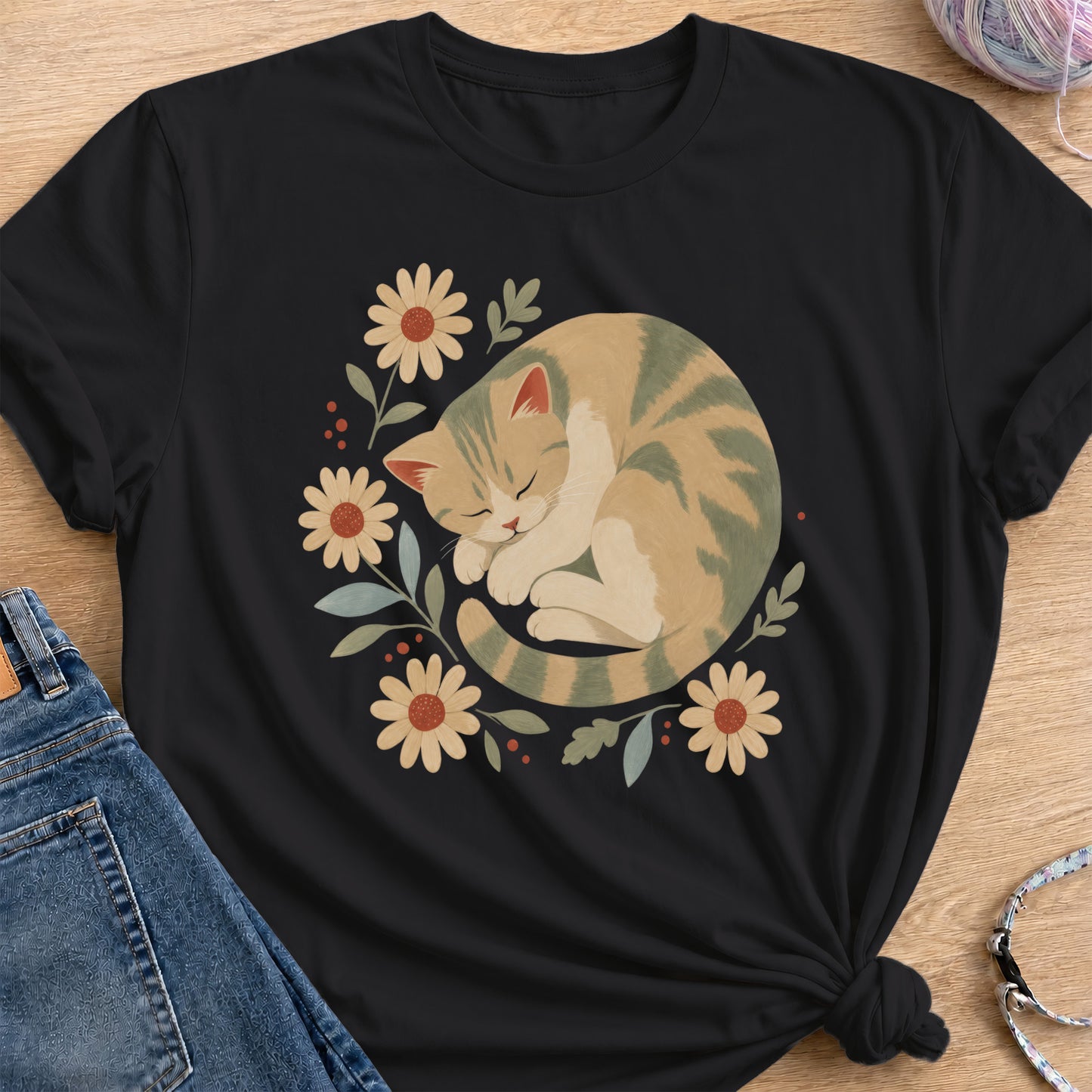 Daisy Nap T-Shirt — Black