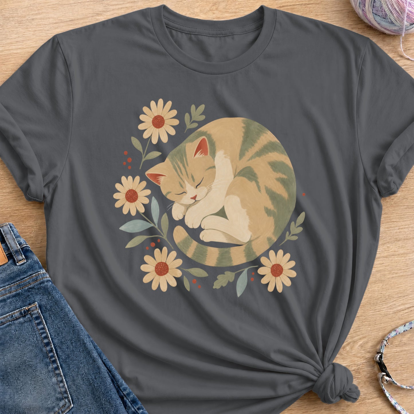 Daisy Nap T-Shirt — Charcoal