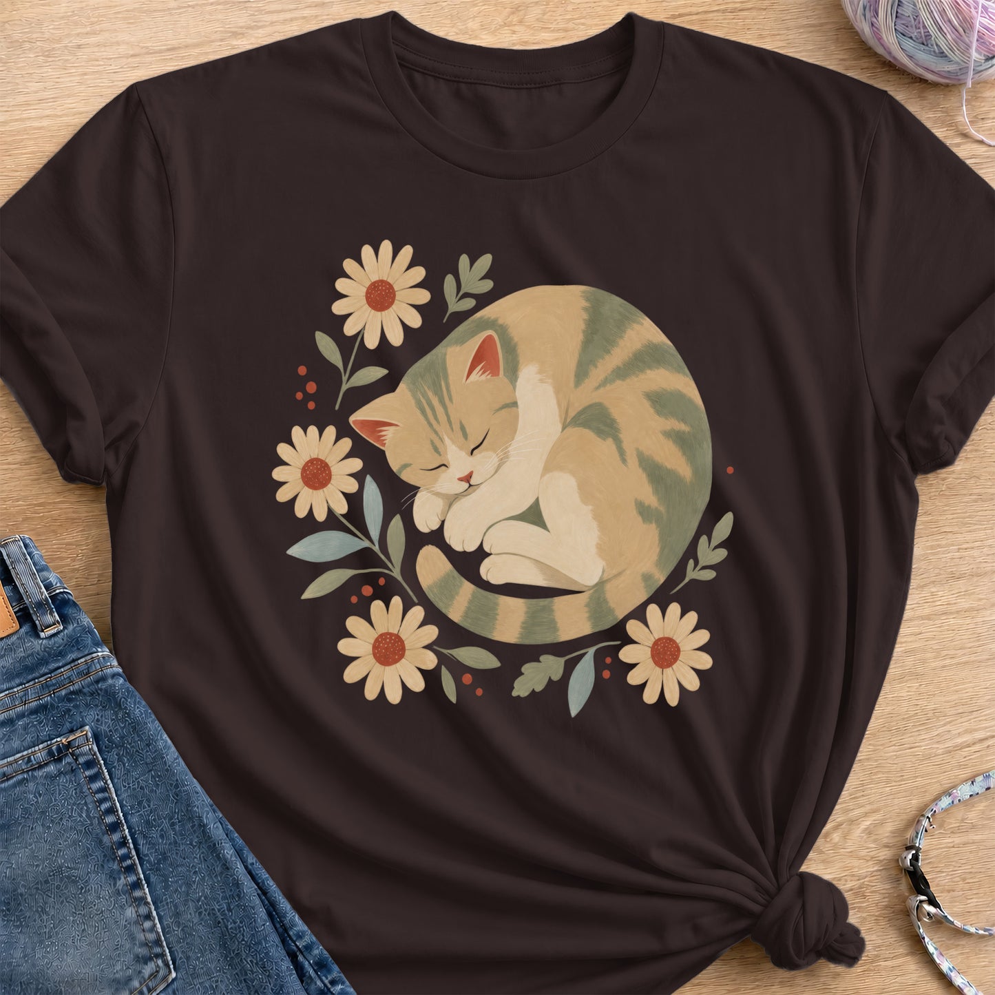 Daisy Nap T-Shirt — Dark Chocolate