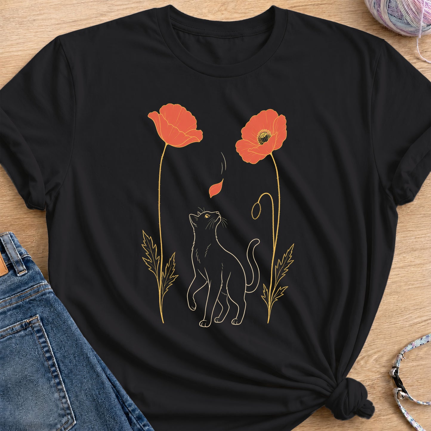 Petals T-Shirt — Black