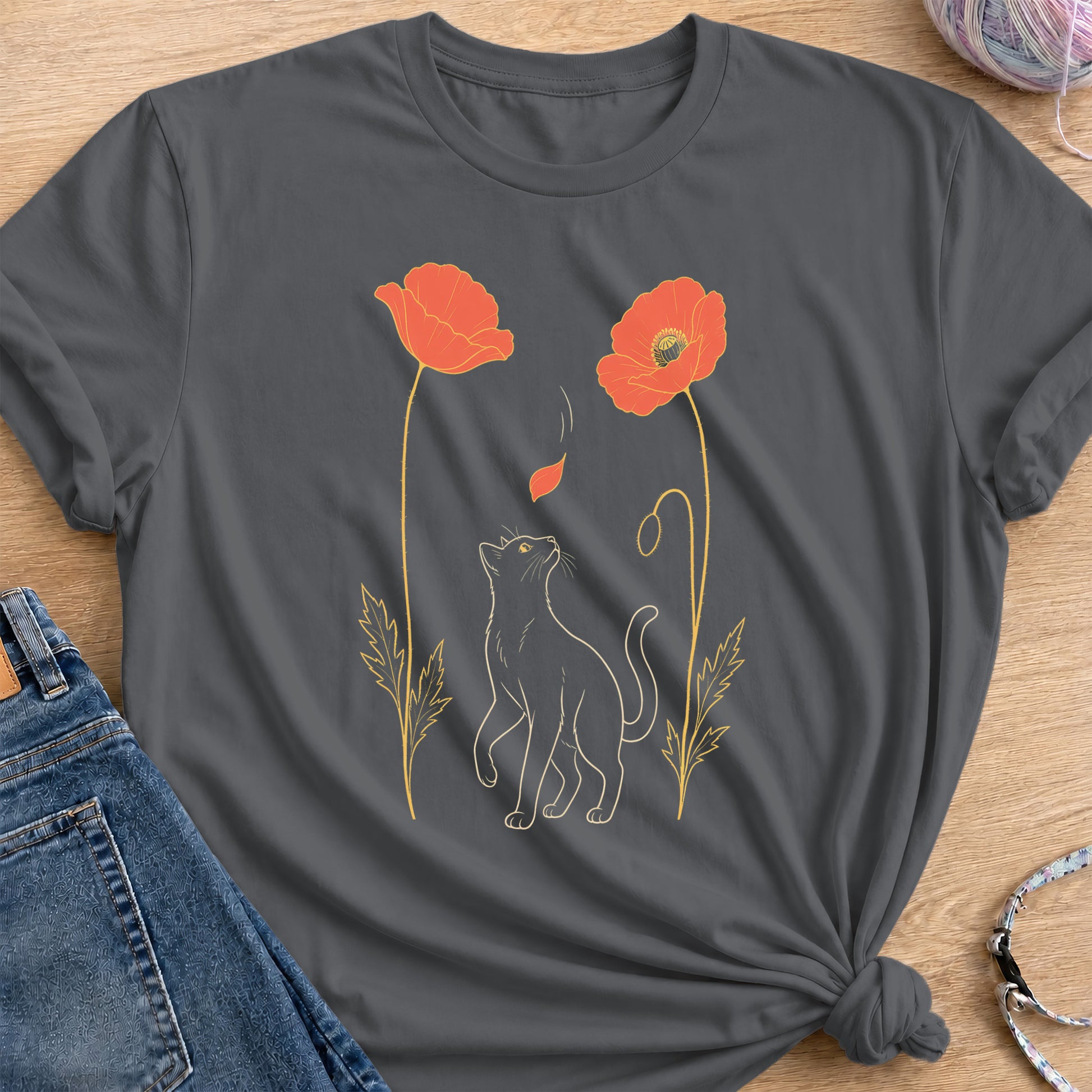 Petals T-Shirt — Charcoal