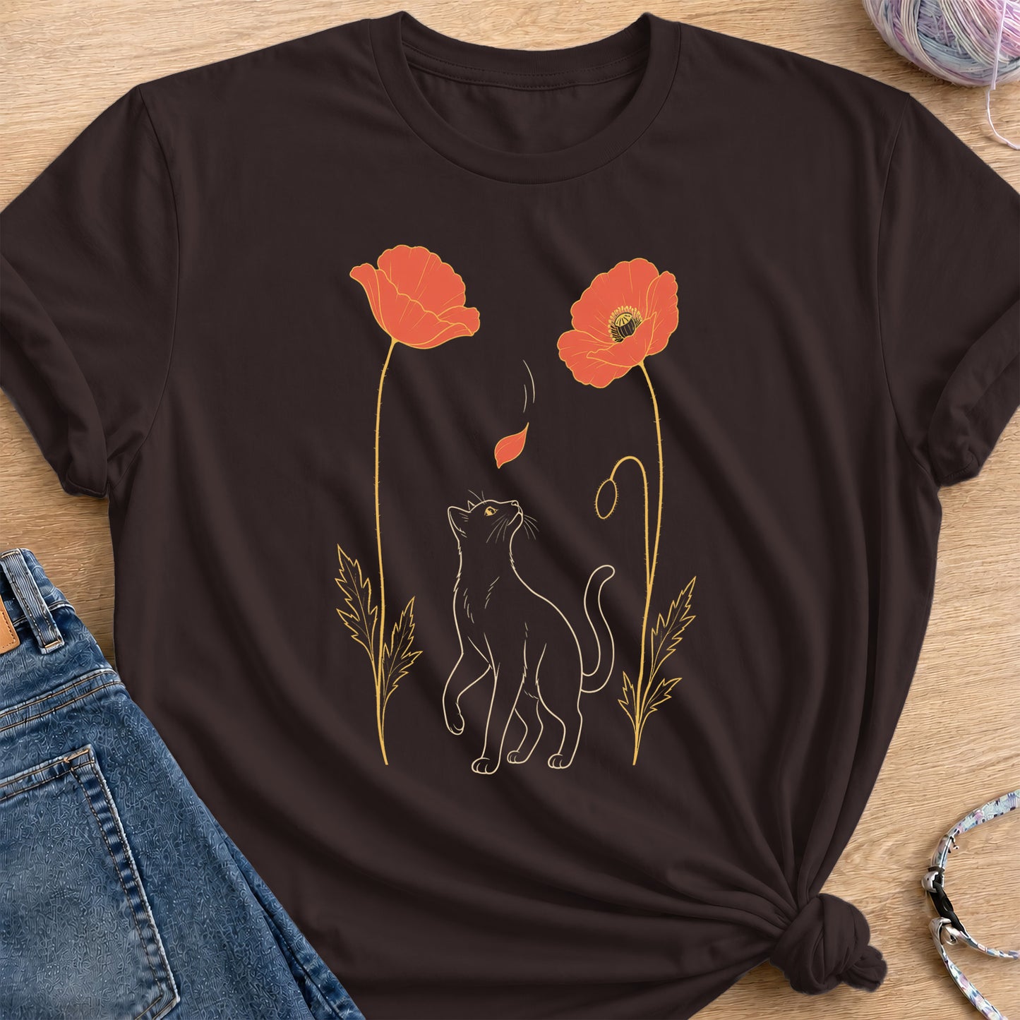 Petals T-Shirt — Dark Chocolate