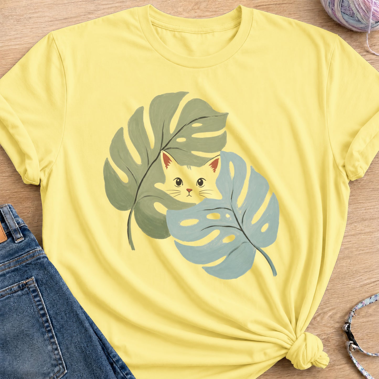Monstera T-Shirt — Cornsilk
