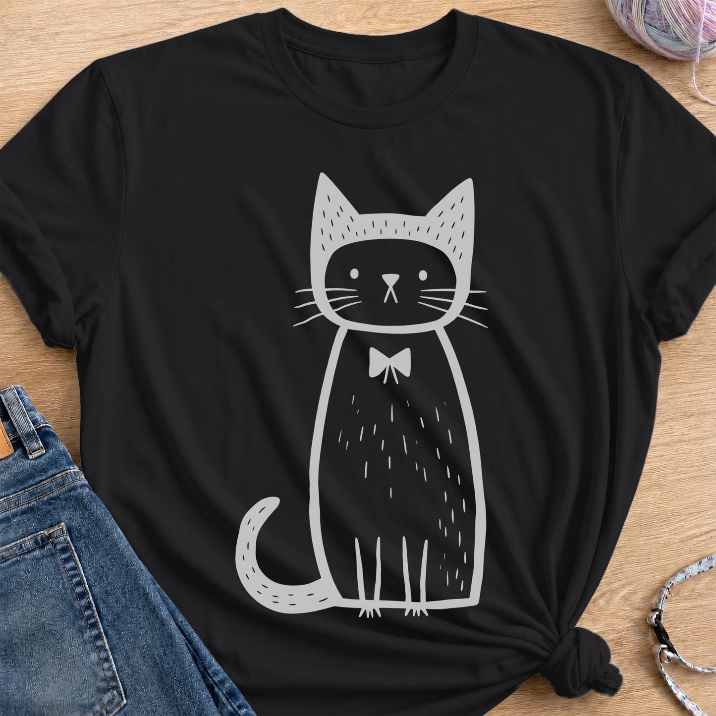 Sir Whiskers T-Shirt — Black