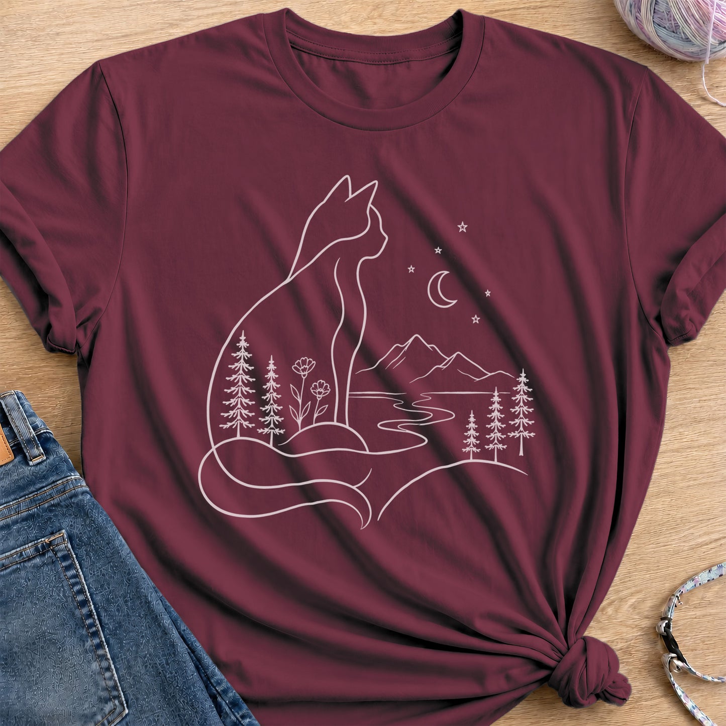 Nature Within T-Shirt — Maroon