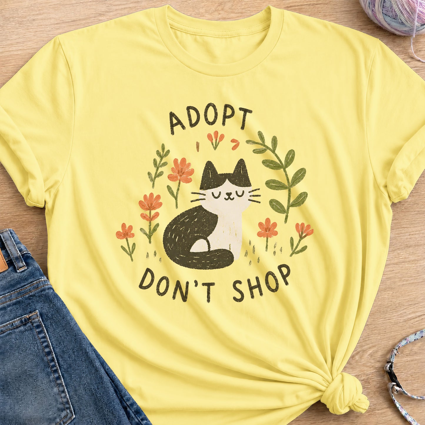 Adopt T-Shirt — Cornsilk
