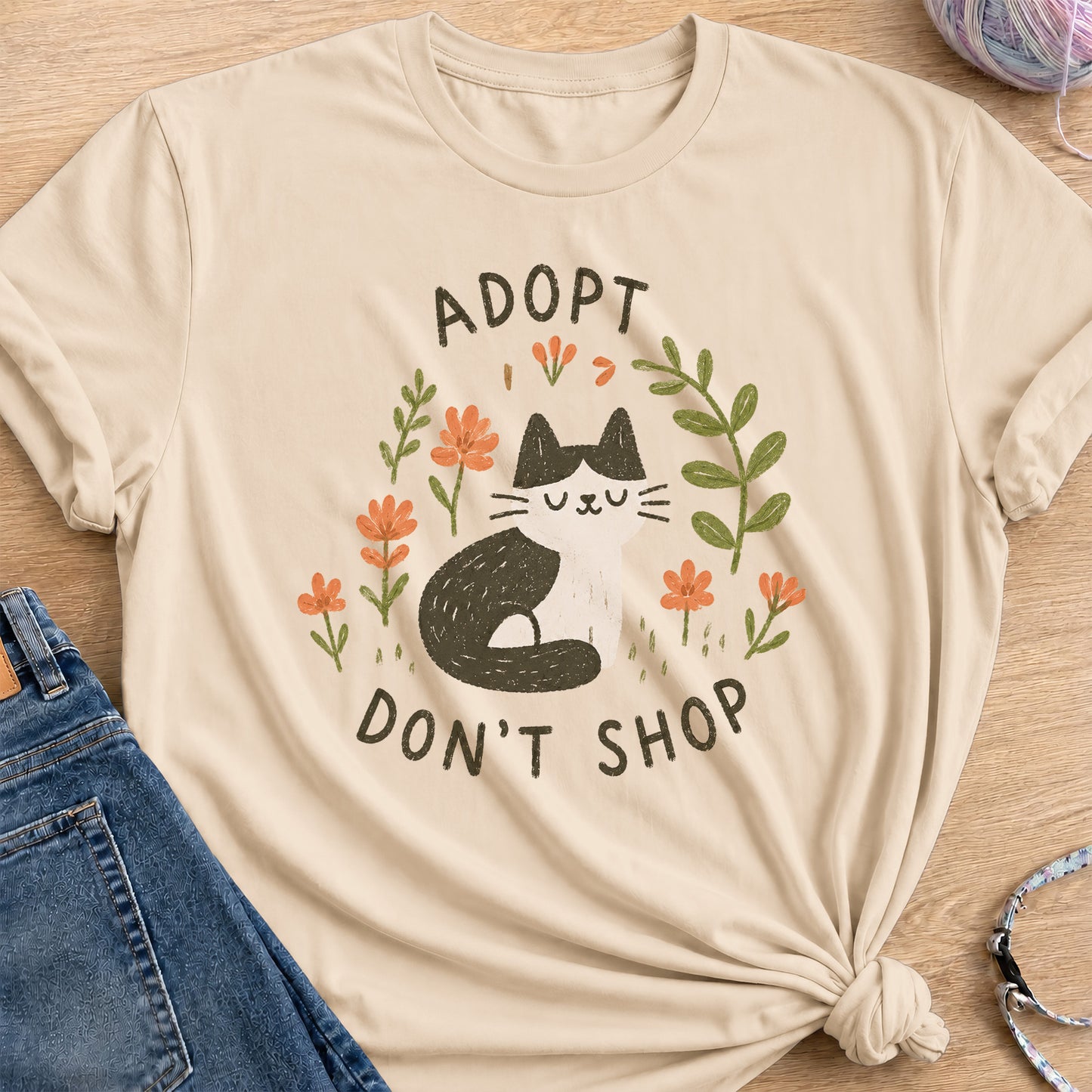 Adopt T-Shirt — Sand