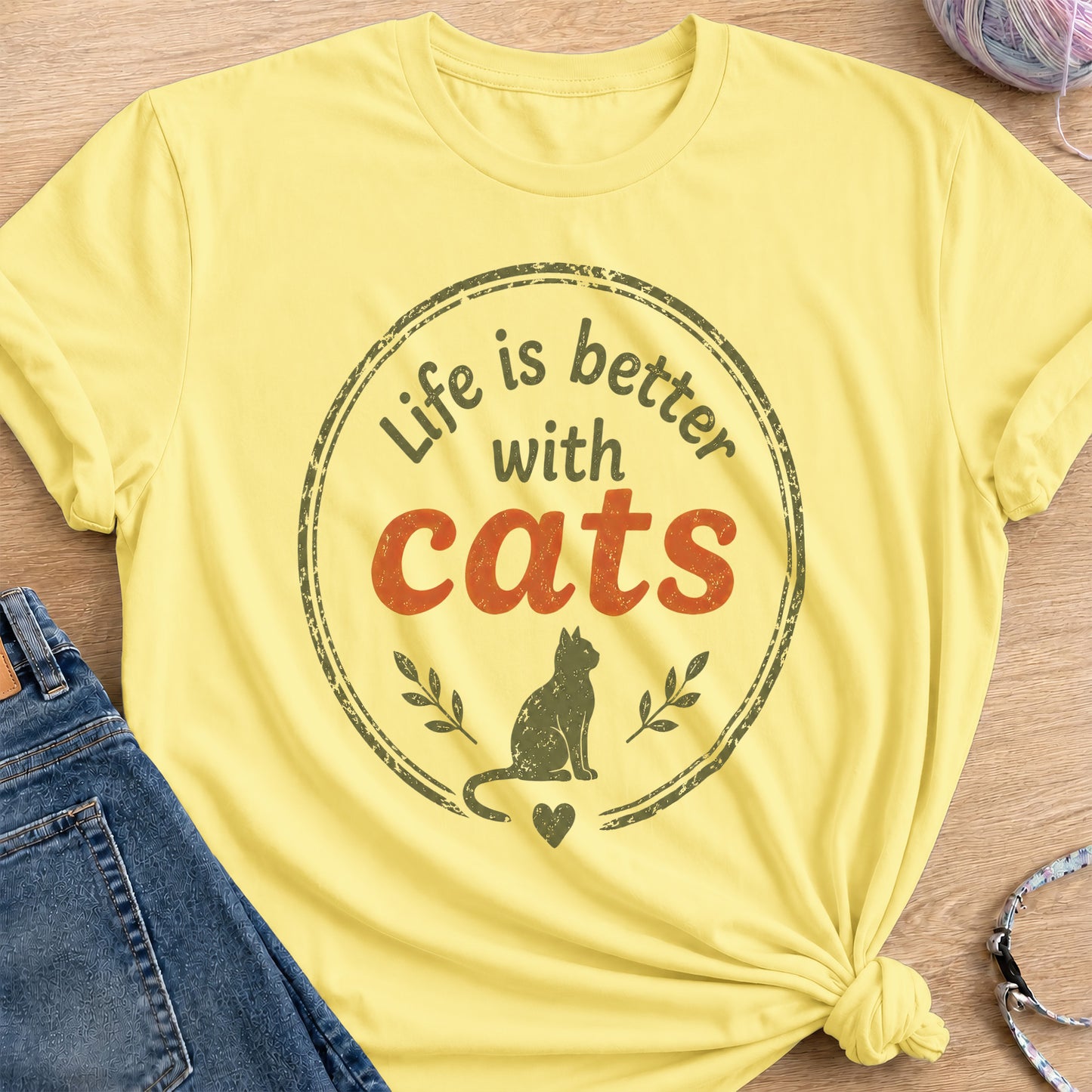 Better Life Badge T-Shirt — Cornsilk