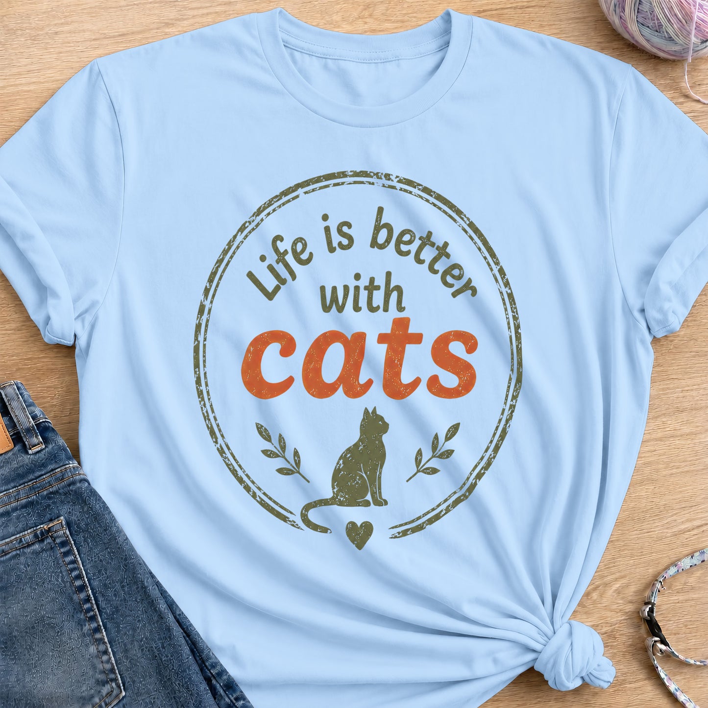 Better Life Badge T-Shirt — Light Blue