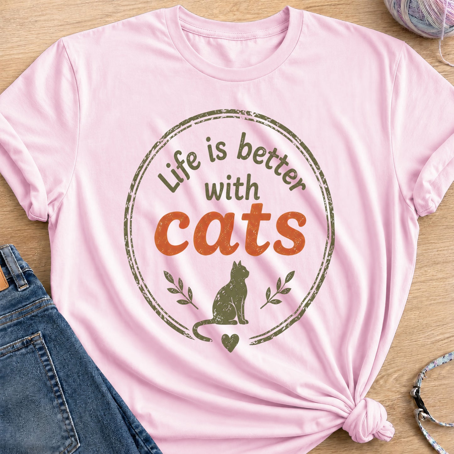 Better Life Badge T-Shirt — Light Pink