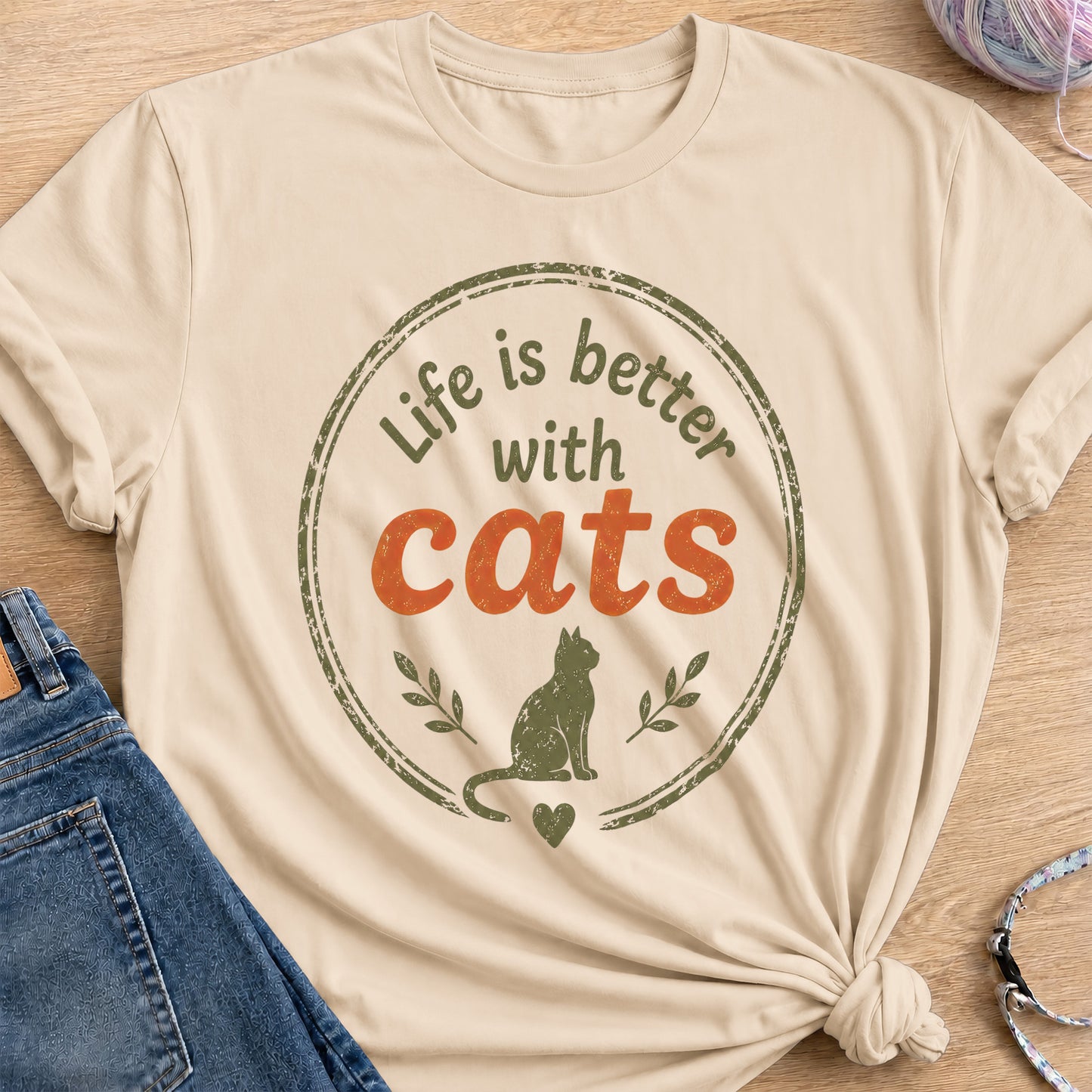 Better Life Badge T-Shirt — Sand