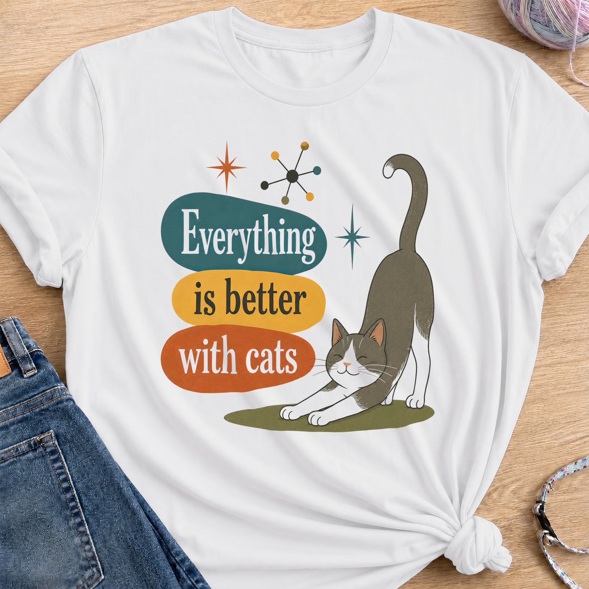 Happy Stretching T-Shirt — White