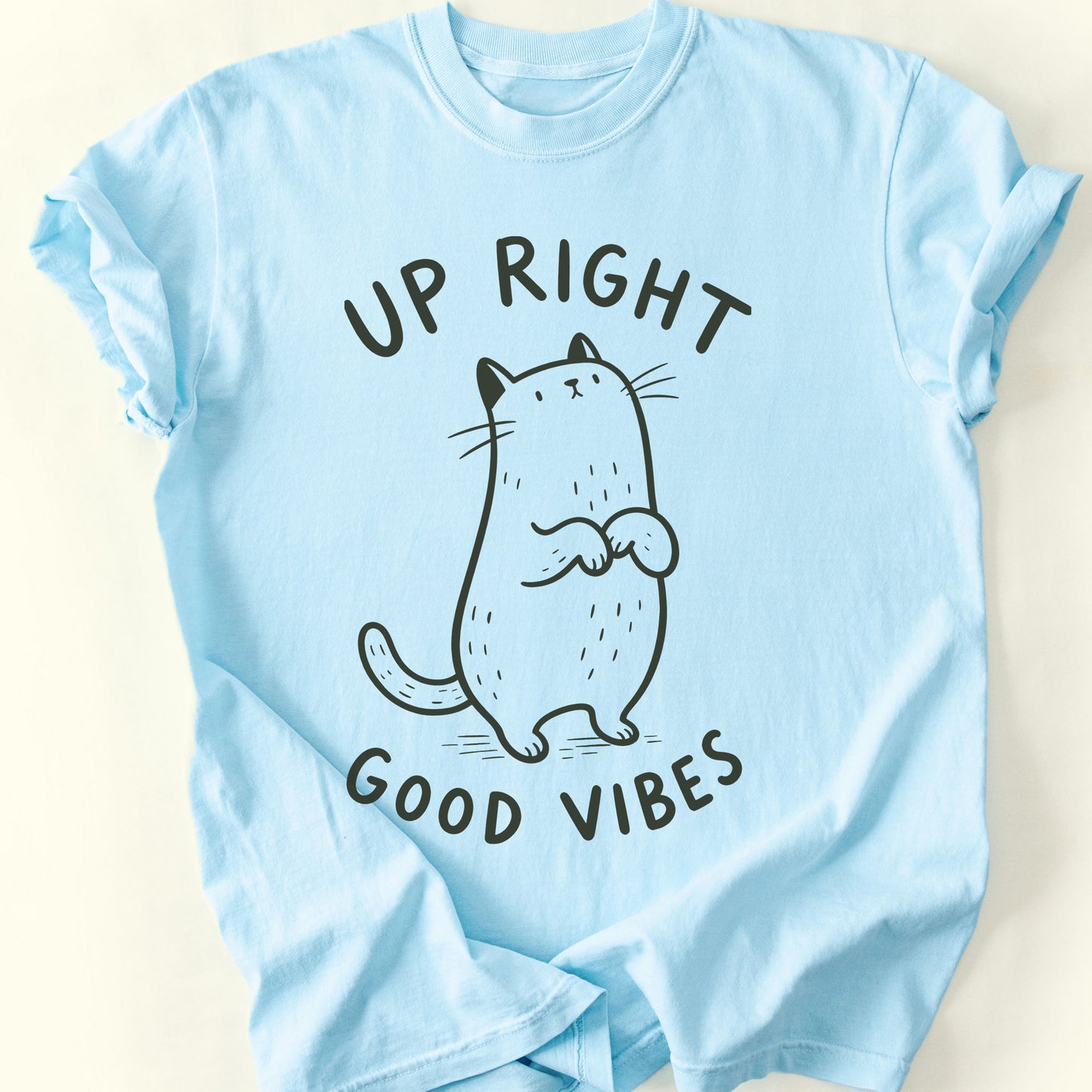 Up Right T-Shirt — Chambray